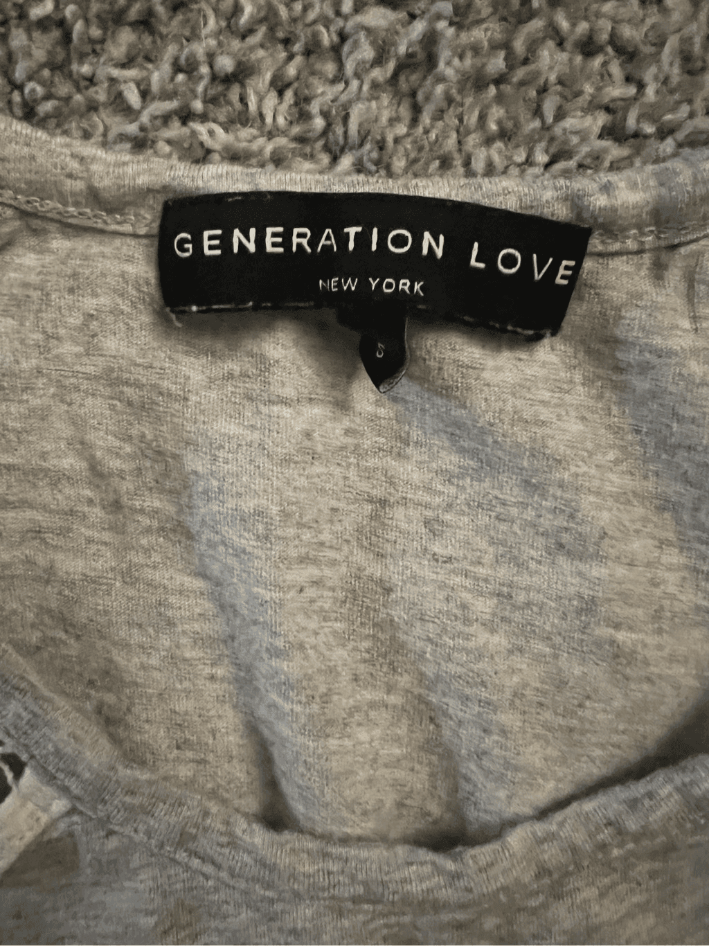 Generation Love Sleeves R Embroidered Knit Top Sz SRound Neck Normcore - Thumbnail 6