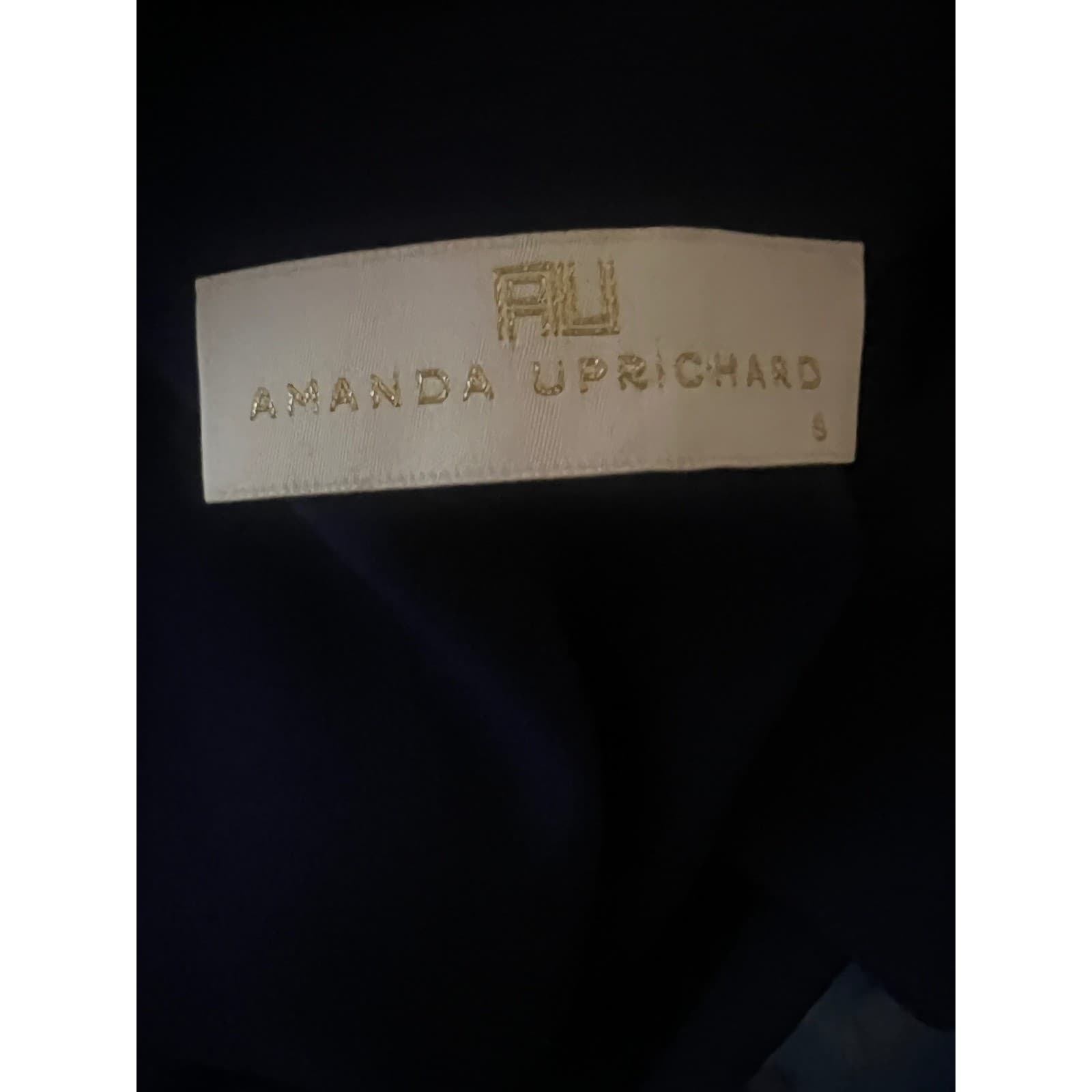 Amanda Uprichard Navy Esme Blouse Sz sm collar button down - Thumbnail 8