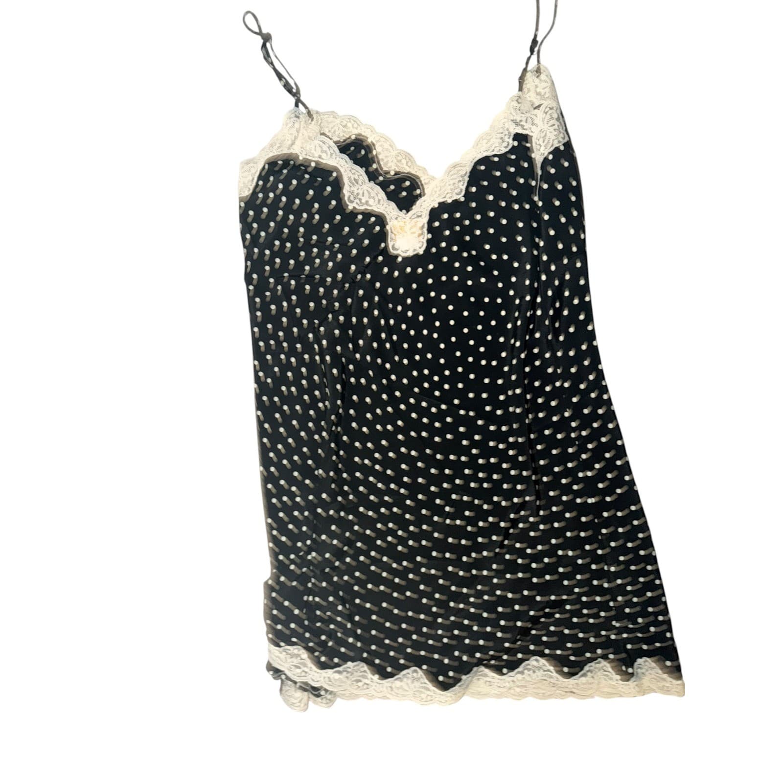 Victoria's Secret Gold Label Lace Polka Dot Slip Dress Nightie Sz S Vintage Sexy - Thumbnail 3