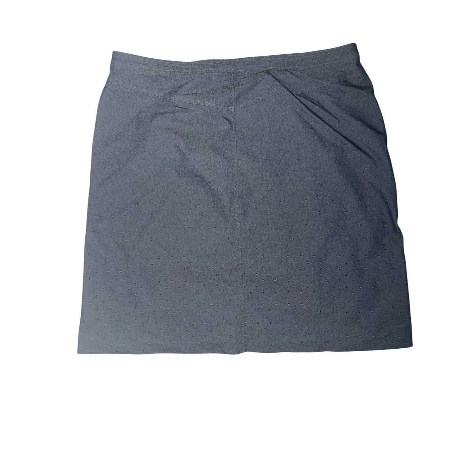 ESCADA Sport Blue Button Skirt Sz 42 Office Siren Luxury Designer Tailored - Thumbnail 2