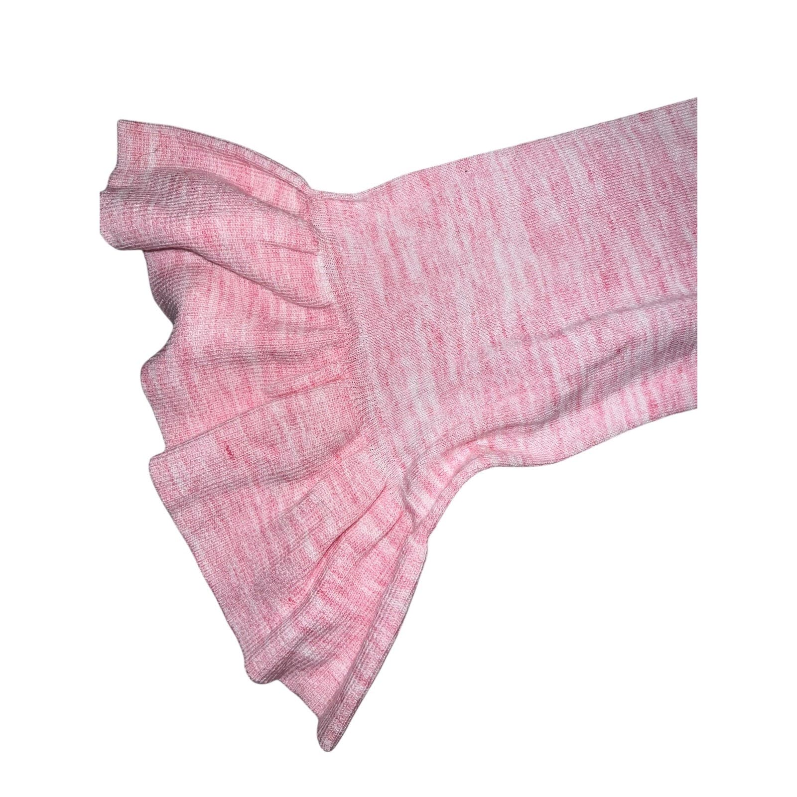 Lilly Pulitzer Pink Peplum Knit Top Sz M NWT | V-Neck Bell Sleeve Cotton Luxury - Thumbnail 4