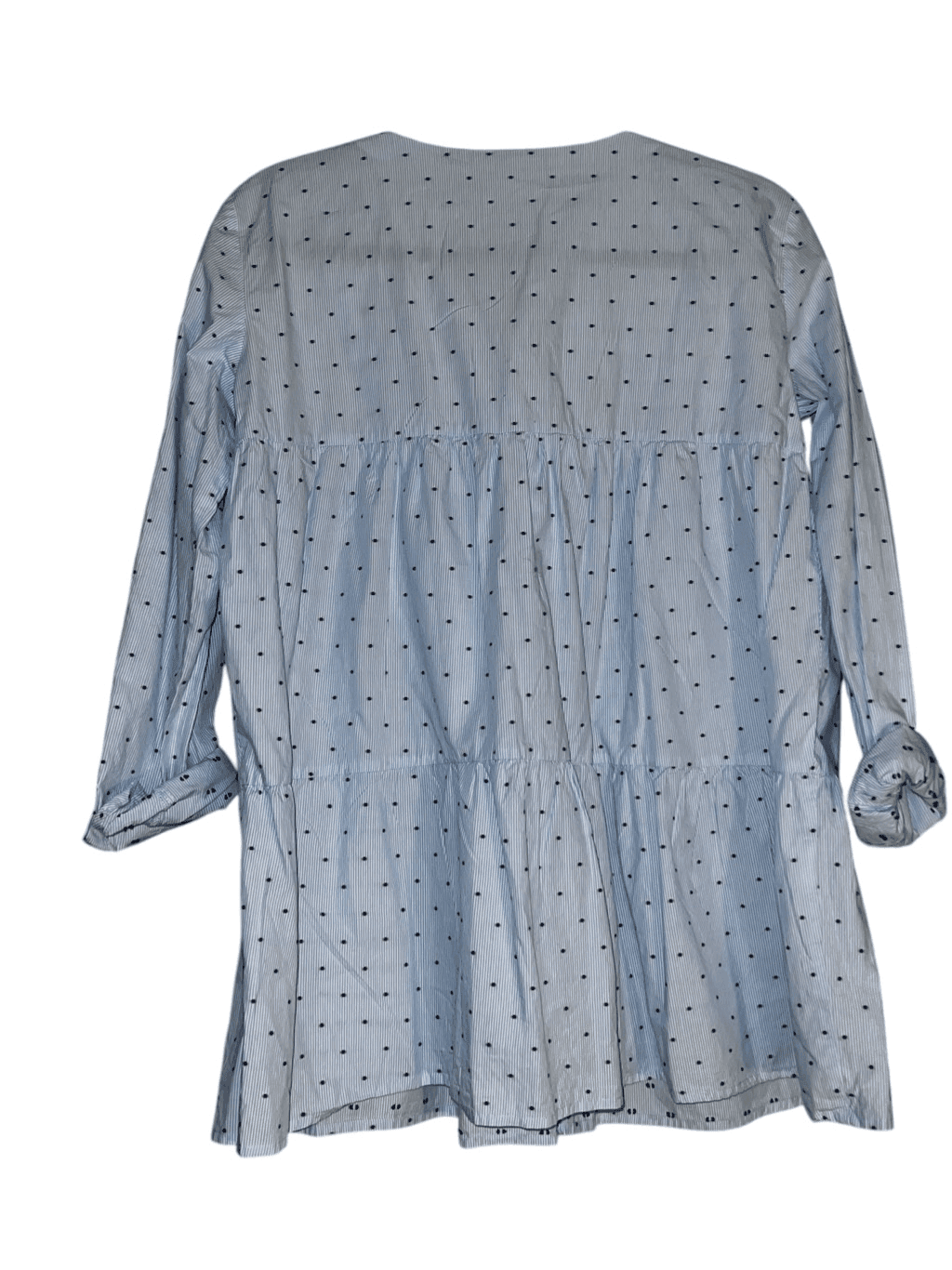 Stefanal blue button down shirt size m Tunic Cottagecore Boho - Thumbnail 2