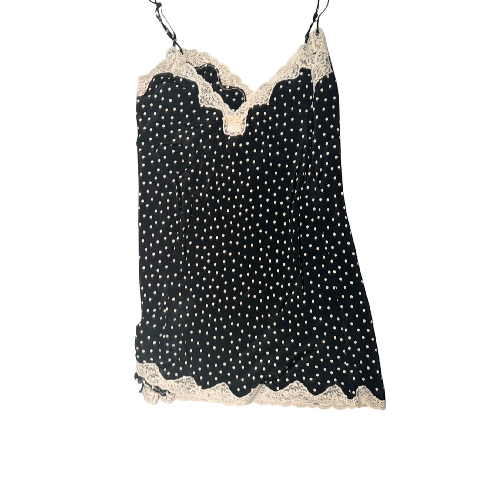 Victoria's Secret Gold Label Lace Polka Dot Slip Dress Nightie Sz S Vintage Sexy - Thumbnail 5