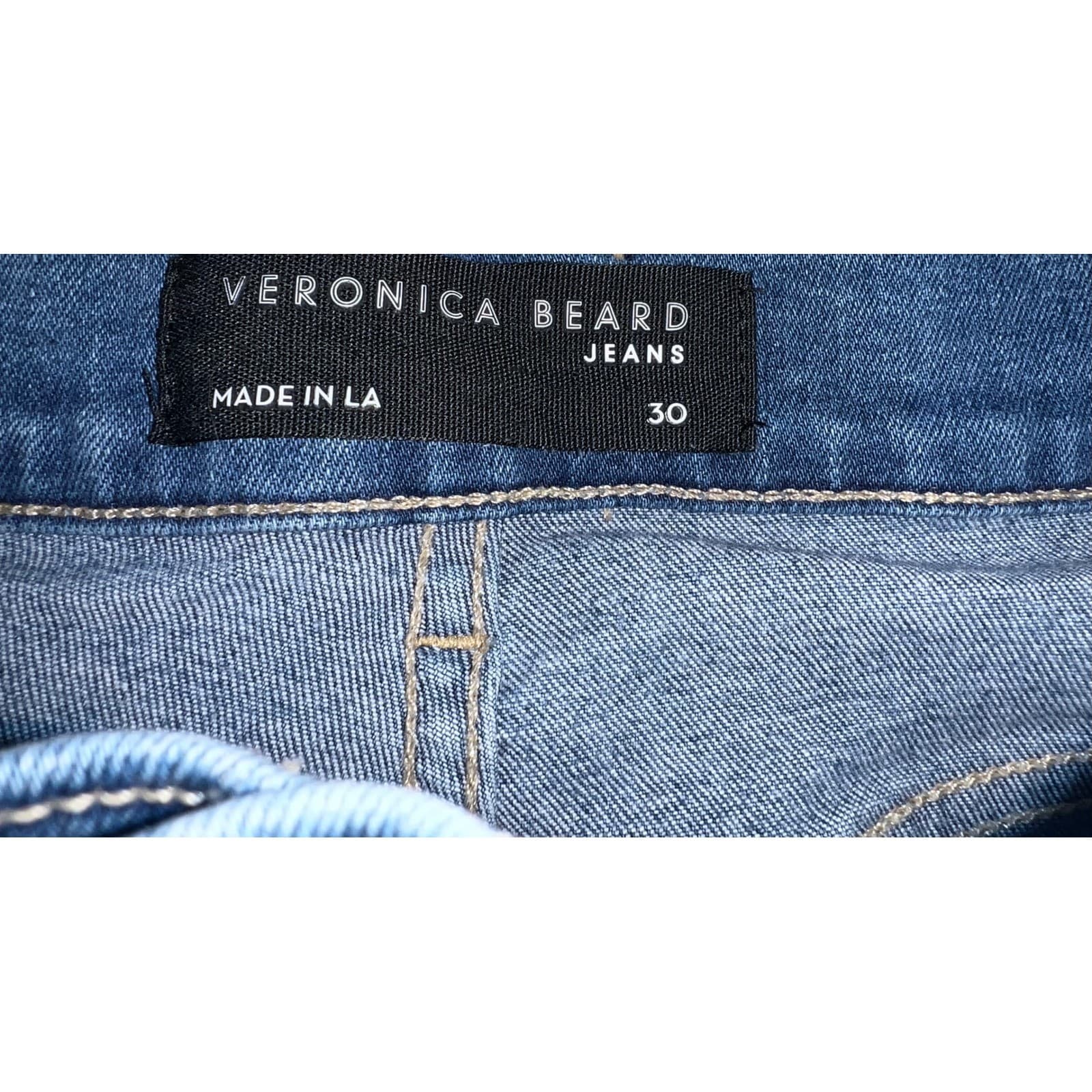 VERONICA BEARD Ryleigh cropped high-rise straight-leg jeans sz 30 luxury - Thumbnail 6