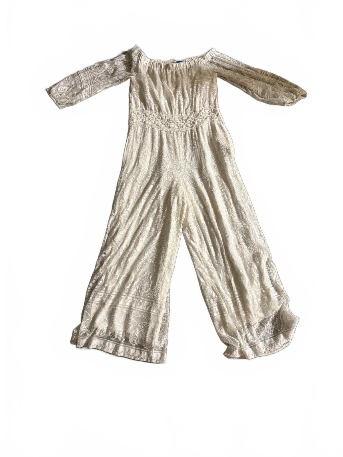 Farm Rio Elliot Off-the-Shoulder Jumpsuit sz s Luxury - Thumbnail 7