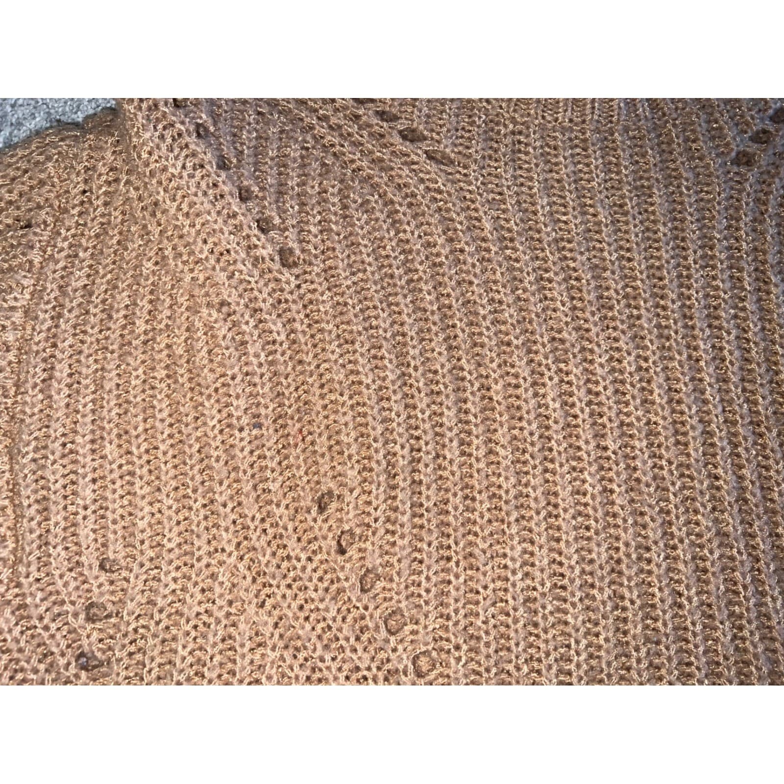 Elizabeth and James Brown Open Stitch Sz M | Bohemian Preppy Lightweight Knit - Thumbnail 10