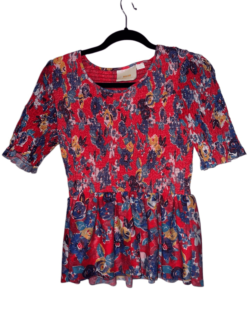 Maeve Ashton sz medium Foral Half Sleeves Milkmaid Cottagecore Boho - Thumbnail 4