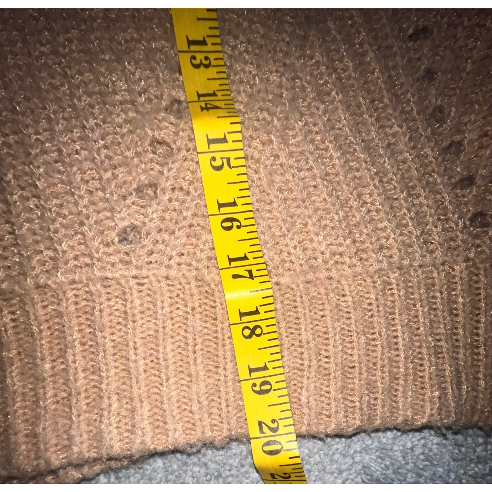Elizabeth and James Brown Open Stitch Sz M | Bohemian Preppy Lightweight Knit - Thumbnail 8