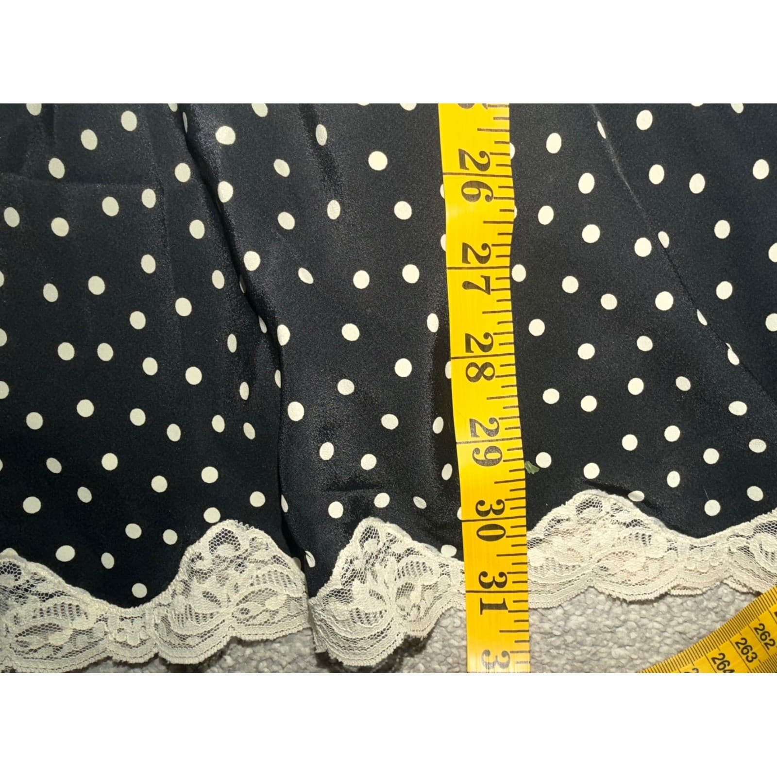 Victoria's Secret Gold Label Lace Polka Dot Slip Dress Nightie Sz S Vintage Sexy - Thumbnail 10