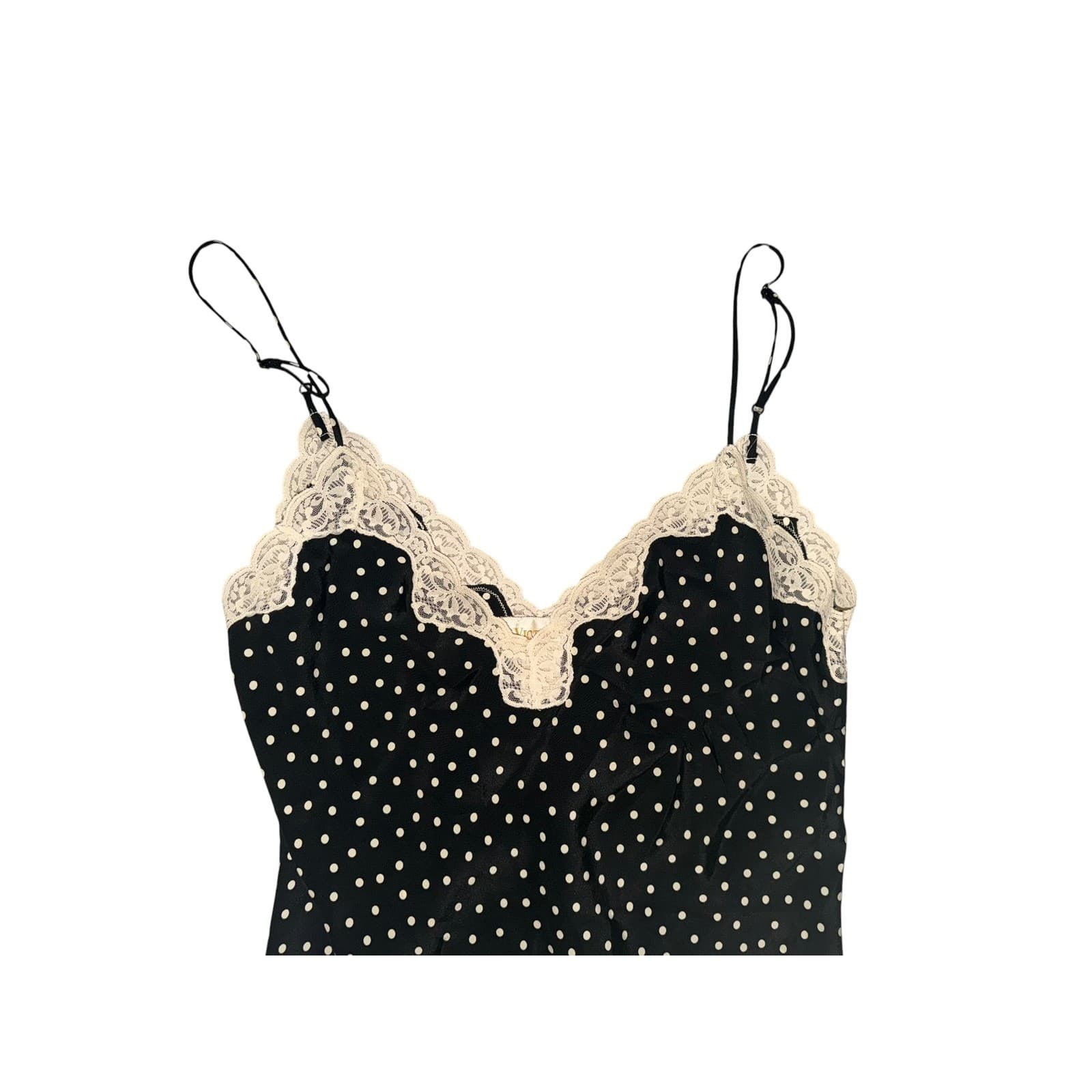 Victoria's Secret Gold Label Lace Polka Dot Slip Dress Nightie Sz S Vintage Sexy - Thumbnail 6