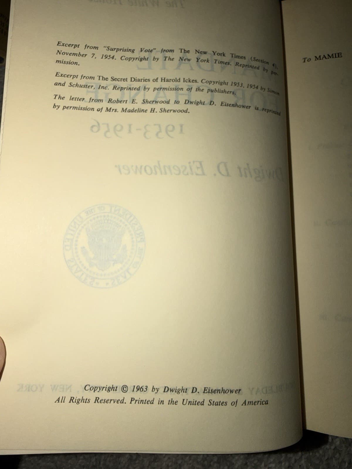 First Edition 1963 Dwight D. Eisenhower Mandate for Change: - Thumbnail 2