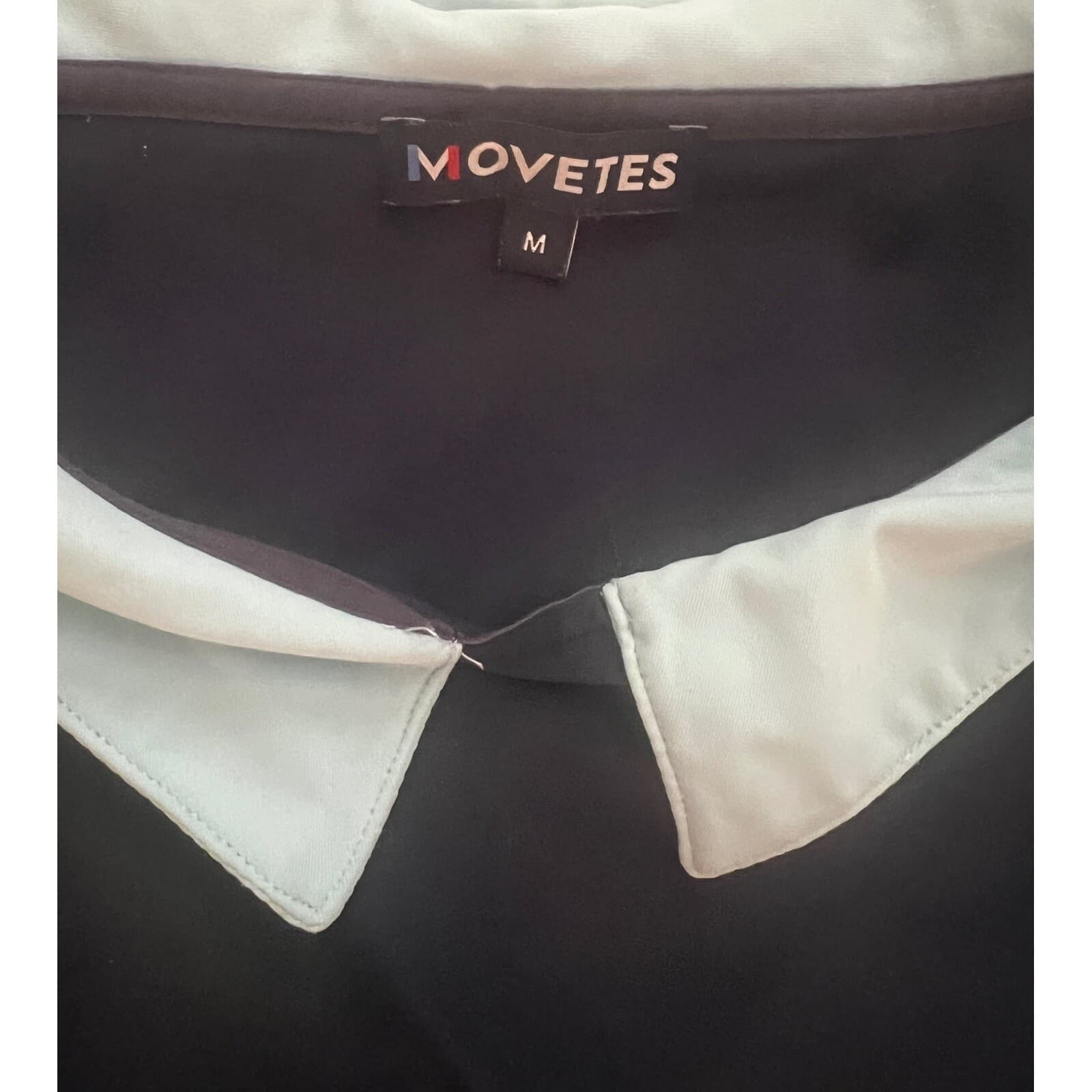 movetes top active/athleisure Peter Pan pointer blue short sleeves M - Thumbnail 3