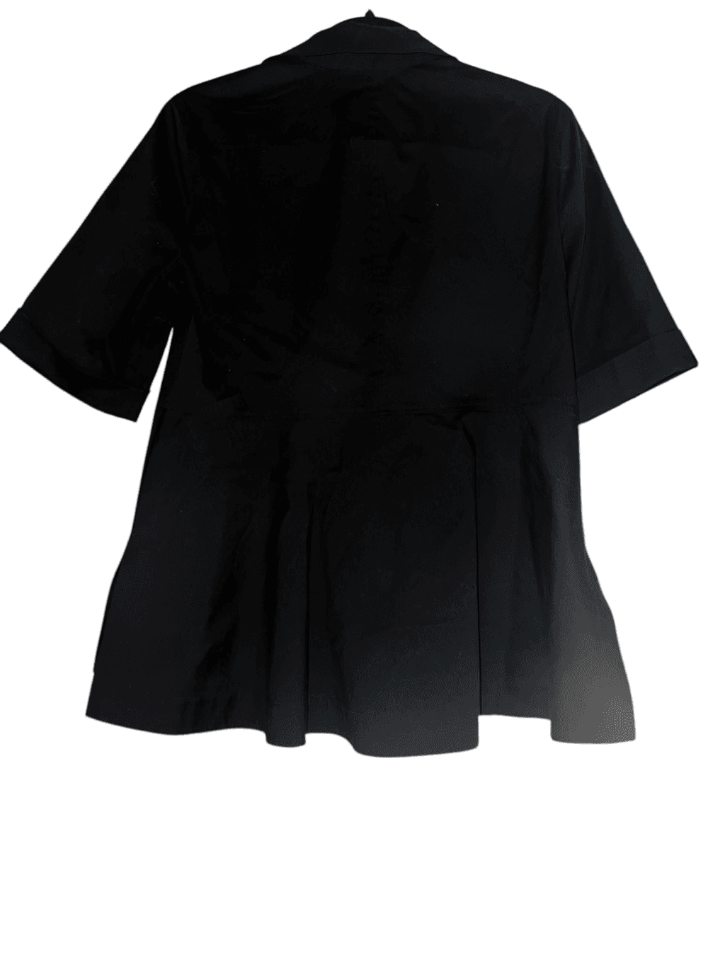 Lafayette 148 black button down sz s Short Sleeves Collar Minimalist Office Sire - Thumbnail 2