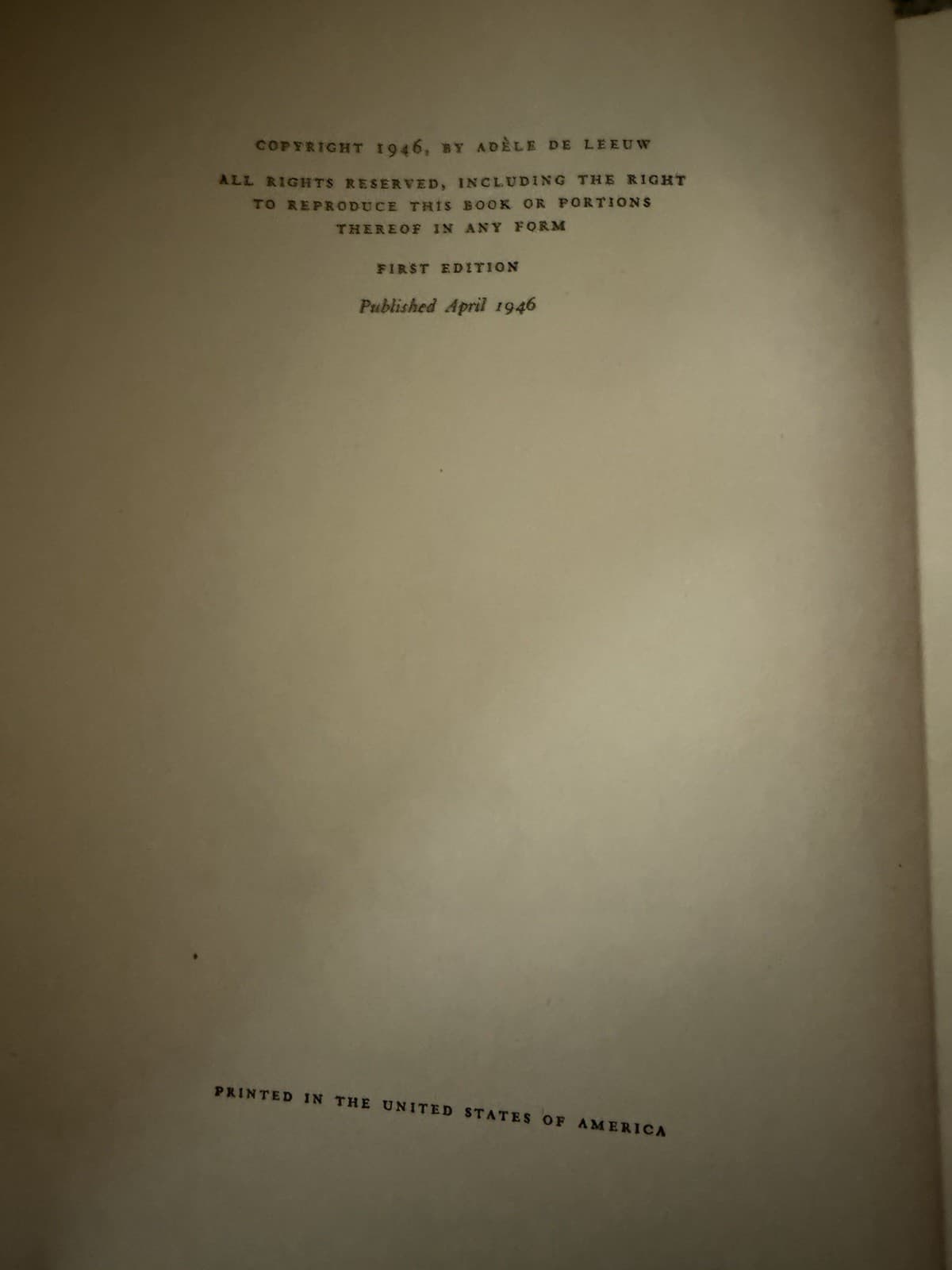 Nobody’s Doll – Adèle De Leeuw – 1946 First Edition – - Thumbnail 7