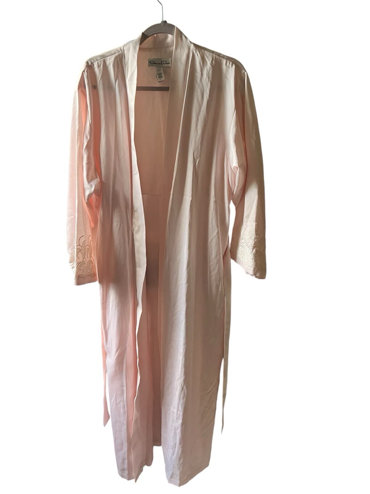 Oscar de la Renta Signature Sleep Heavenly Pink Label Robe SZ L NWT Coastal - Thumbnail 2