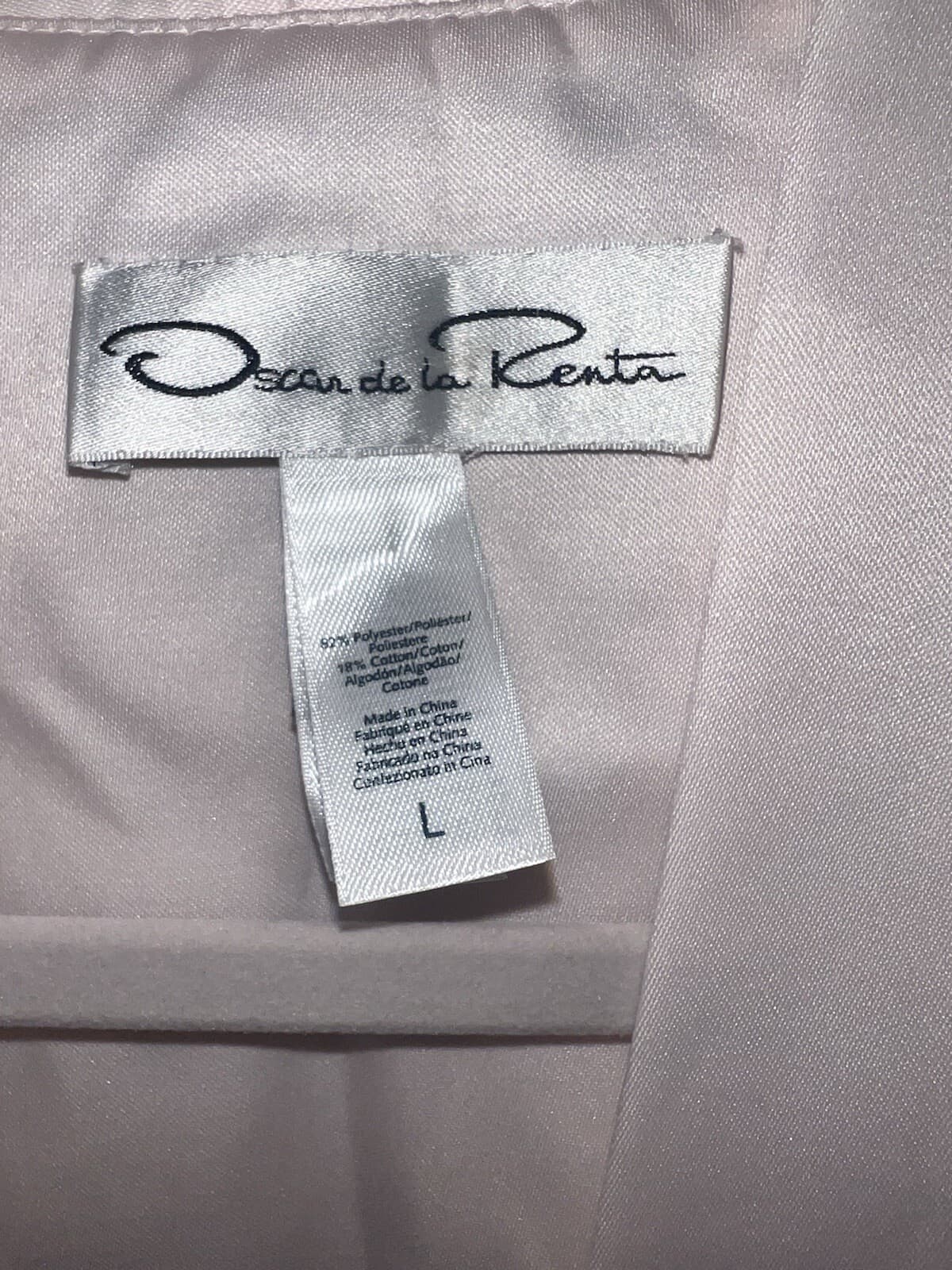 Oscar de la Renta Signature Sleep Heavenly Pink Label Robe SZ L NWT Coastal - Thumbnail 6