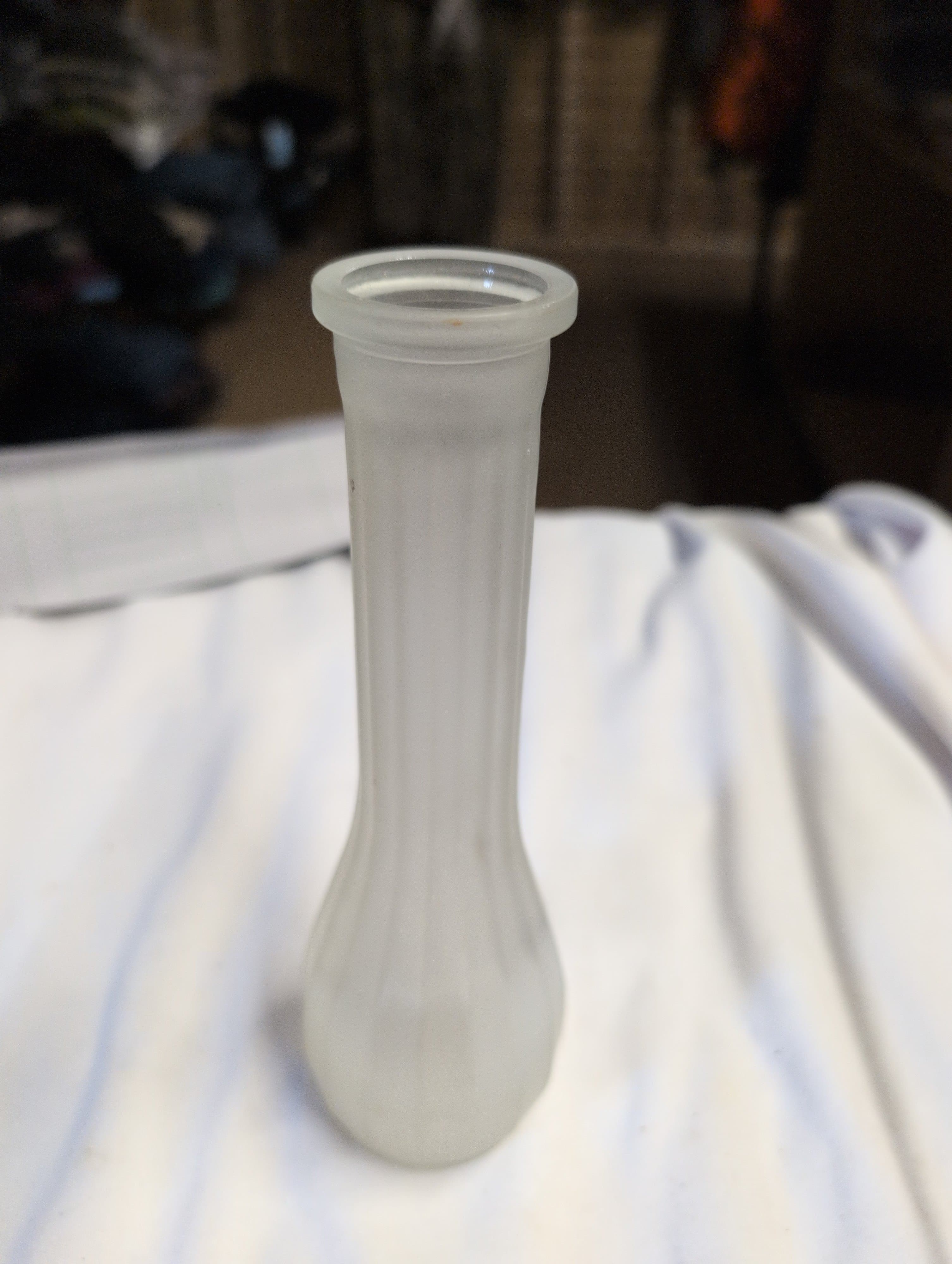 Frosted Glass Bud Vase Decorative Home Decor - Thumbnail 2