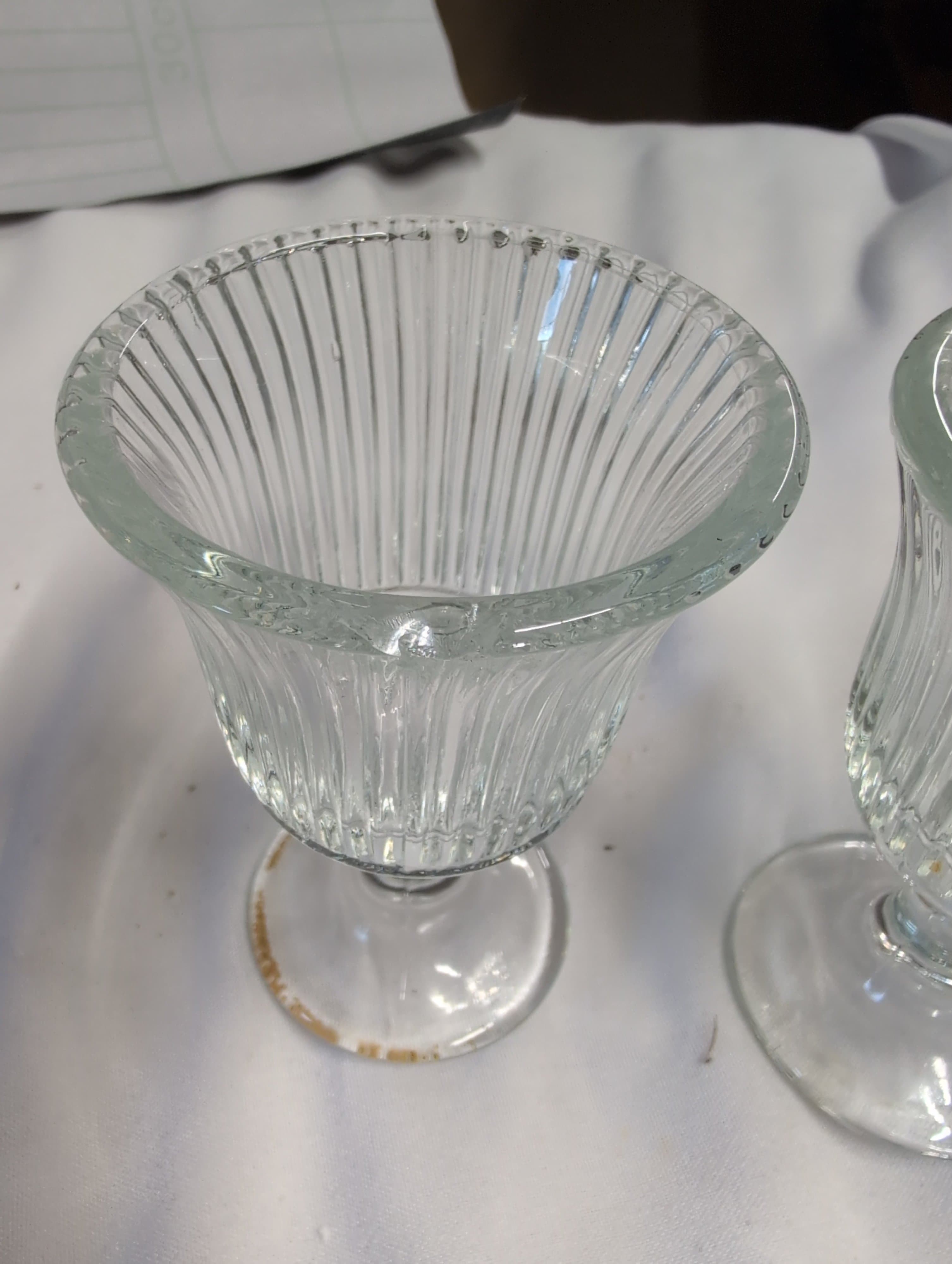 Set of 3 Vintage Glass candle holders - Thumbnail 4