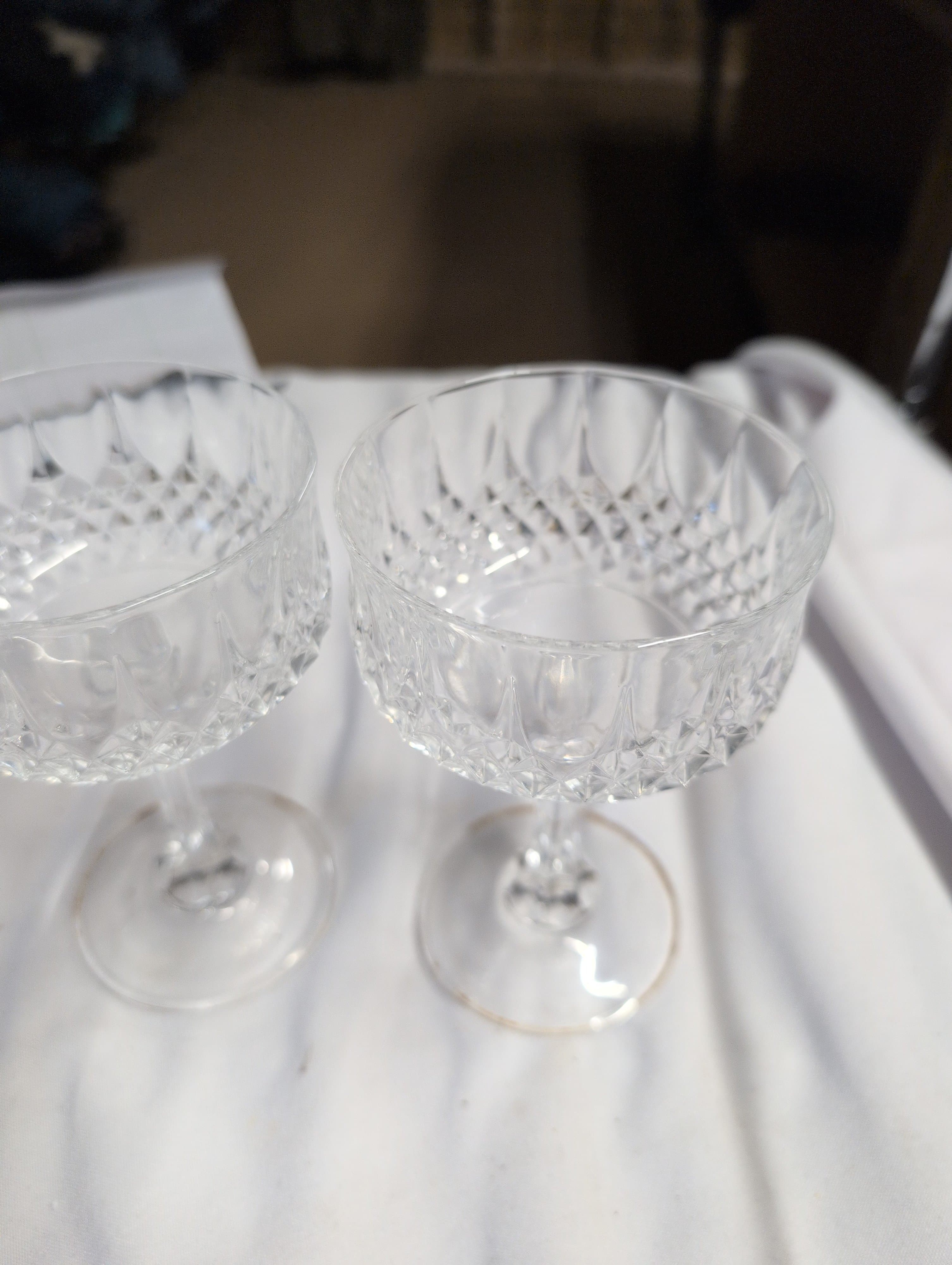 Vintage Crystal Desert cups Set of 2 - Thumbnail 2