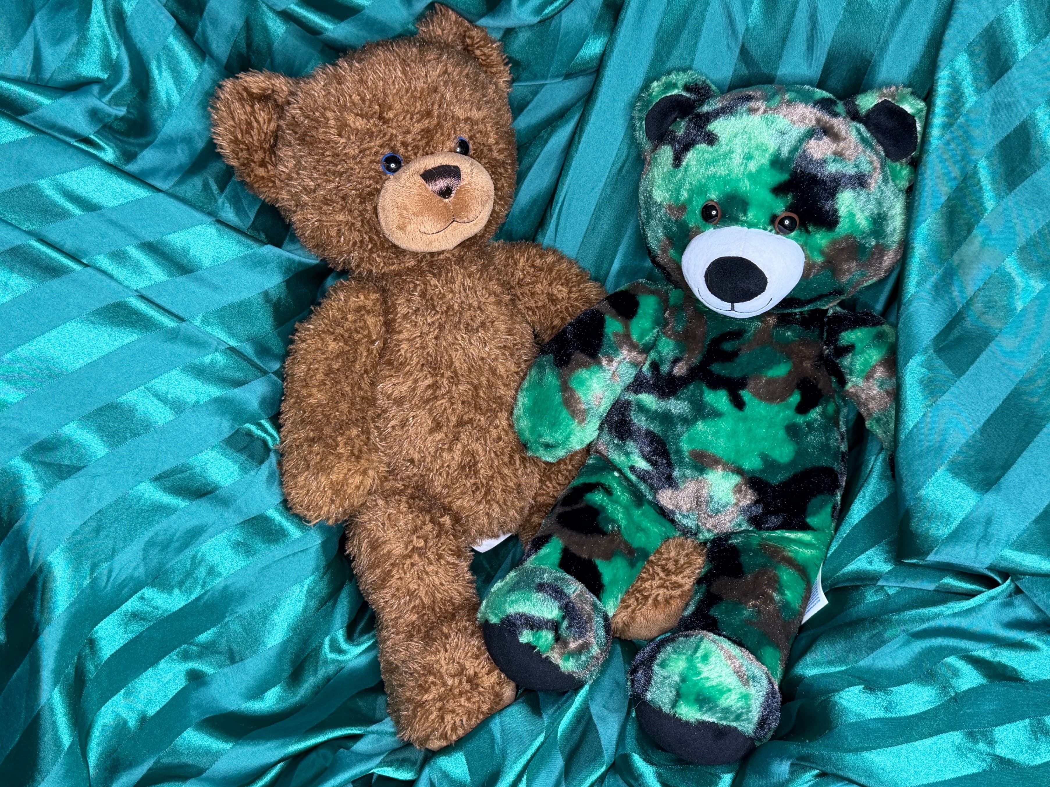 Build-A-Bear Workshop Camouflage & Brown Plush Bear BUNDLE