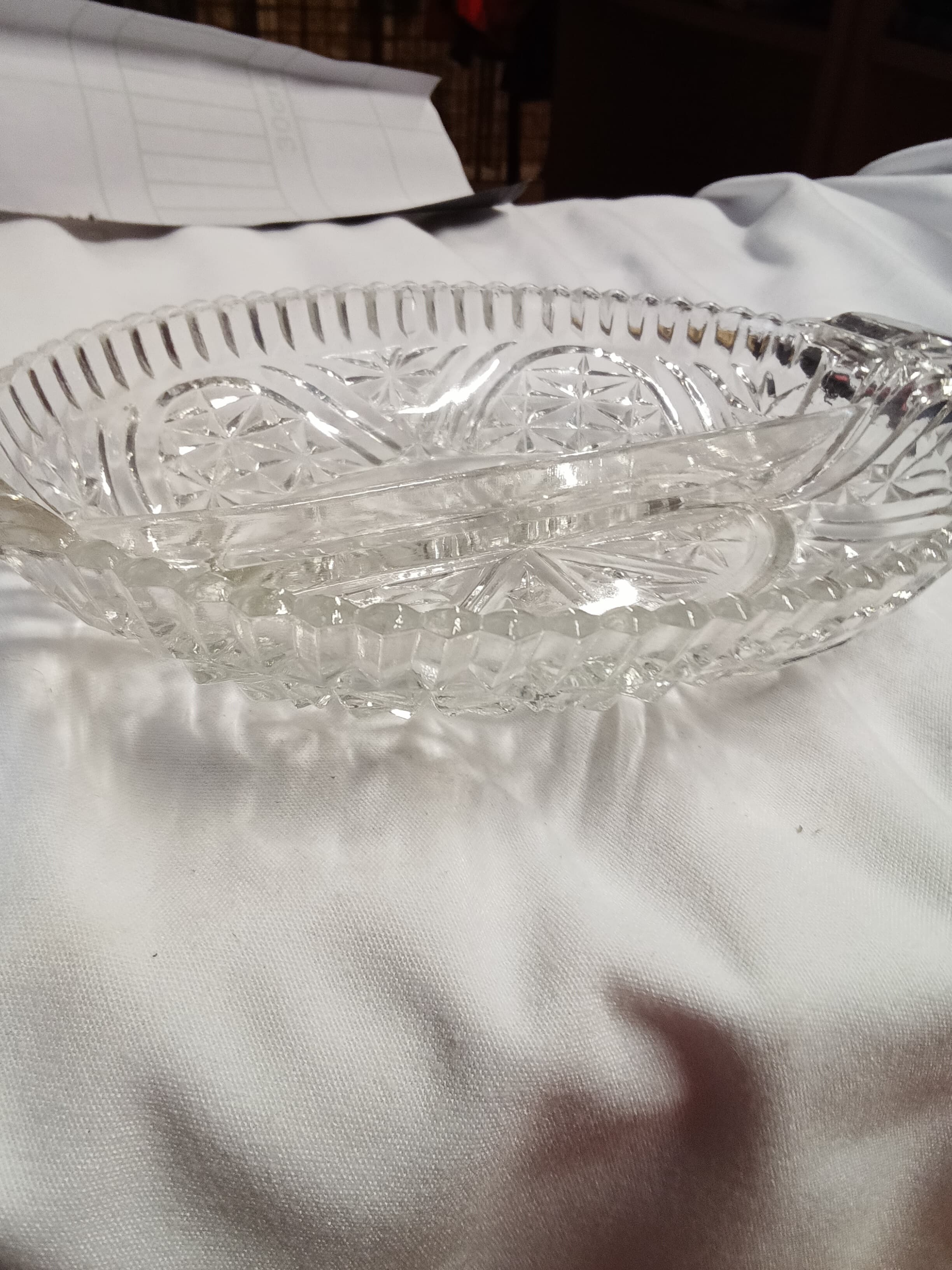 Vintage Glass Relish Dish - Thumbnail 2