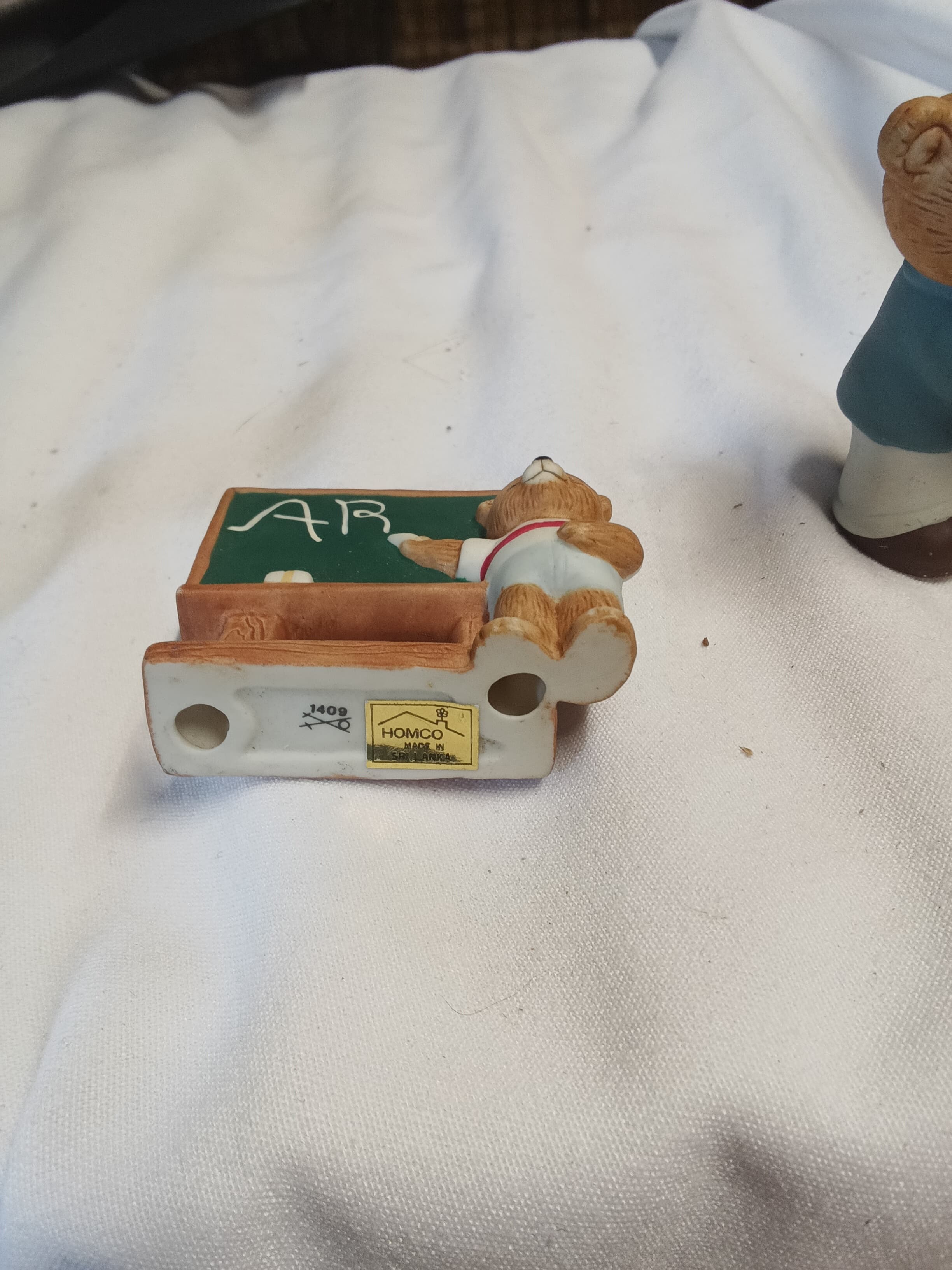Bear Figurine Set with Blackboard and Instruments - Thumbnail 4