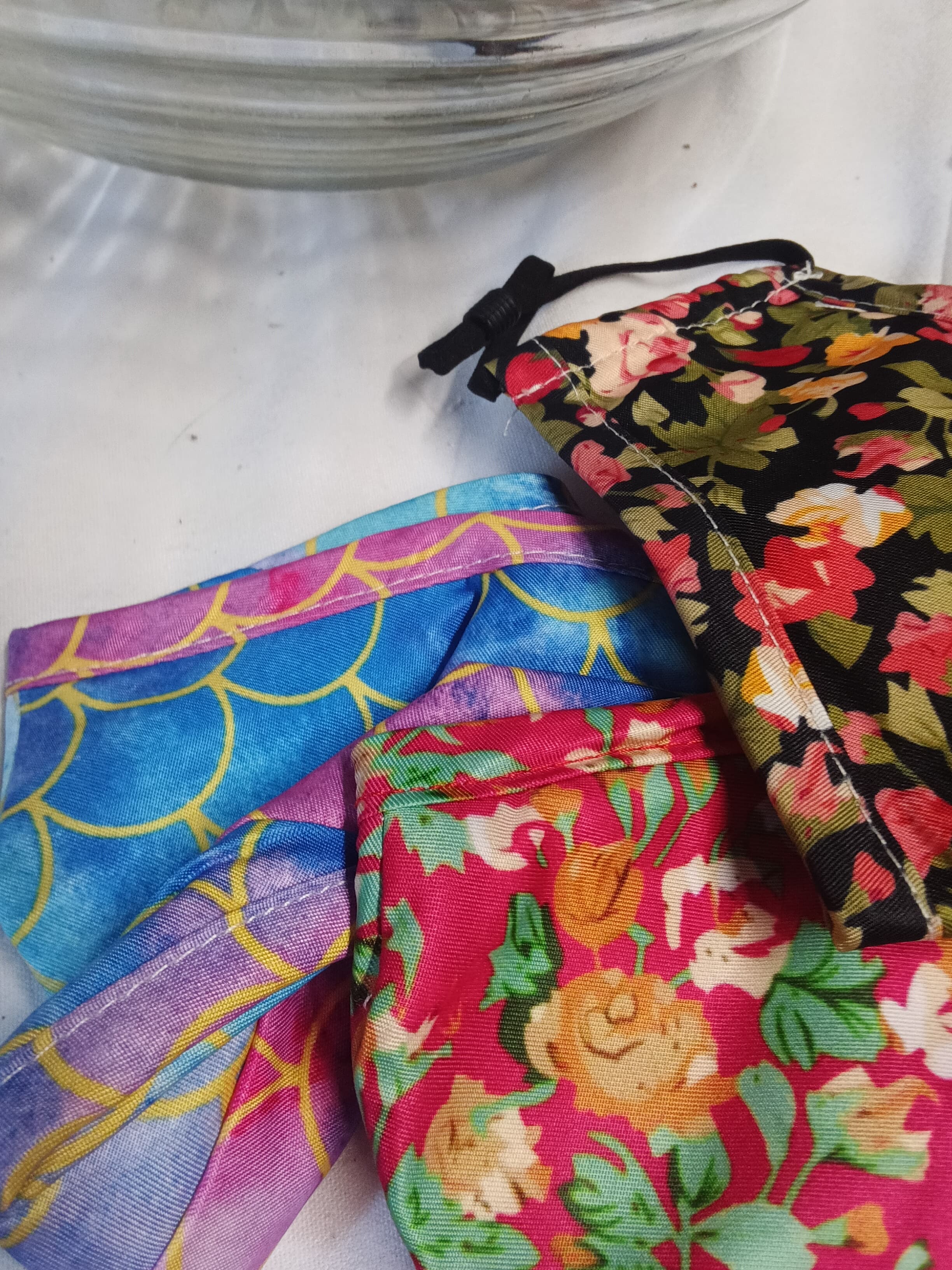 Floral Pattern Face Masks Set of 4 with filter - Thumbnail 2