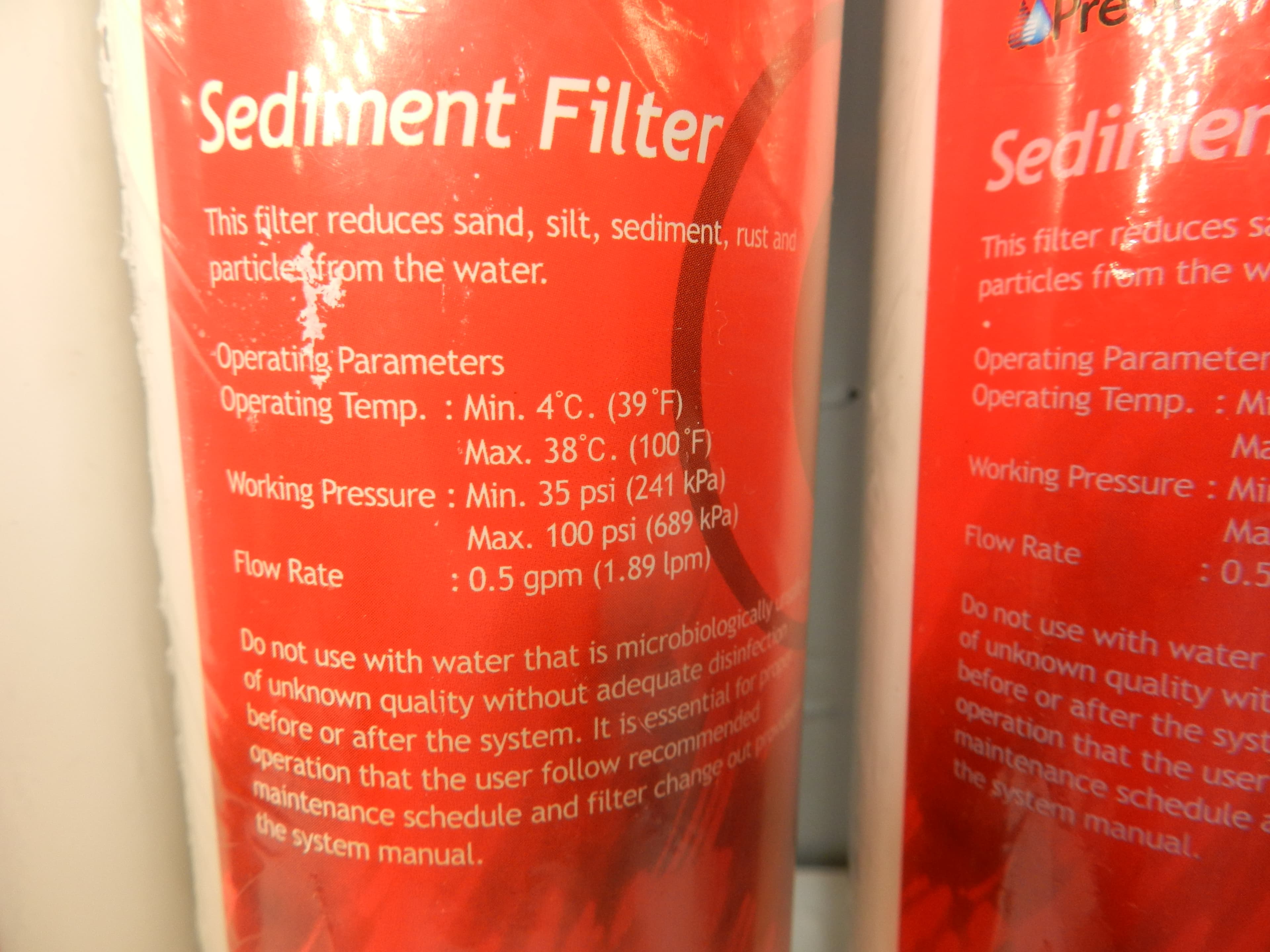 4 Pack Premier Sediment Replacement Water Filter Red WP105311 Sealed  (P31K) - Thumbnail 3