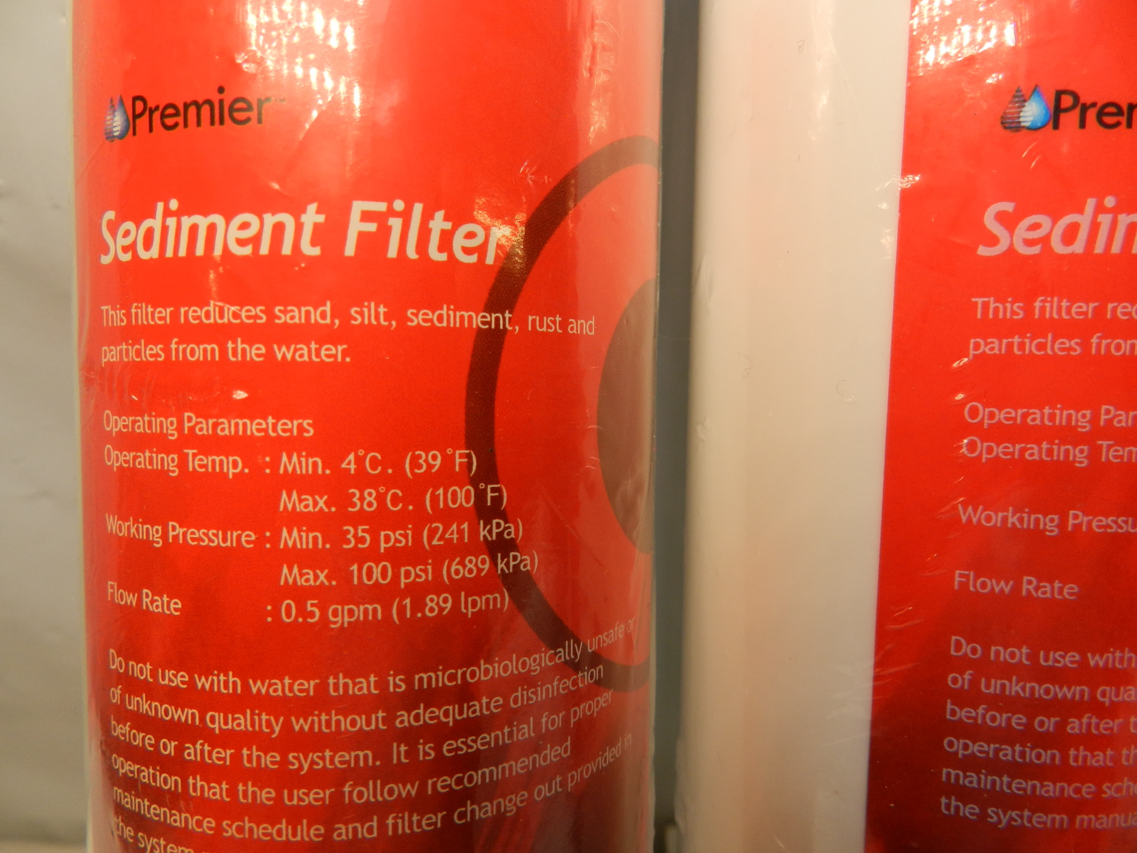 3 Pack Premier Sediment Replacement Water Filter Red WP105311 Sealed (P32K) - Thumbnail 3