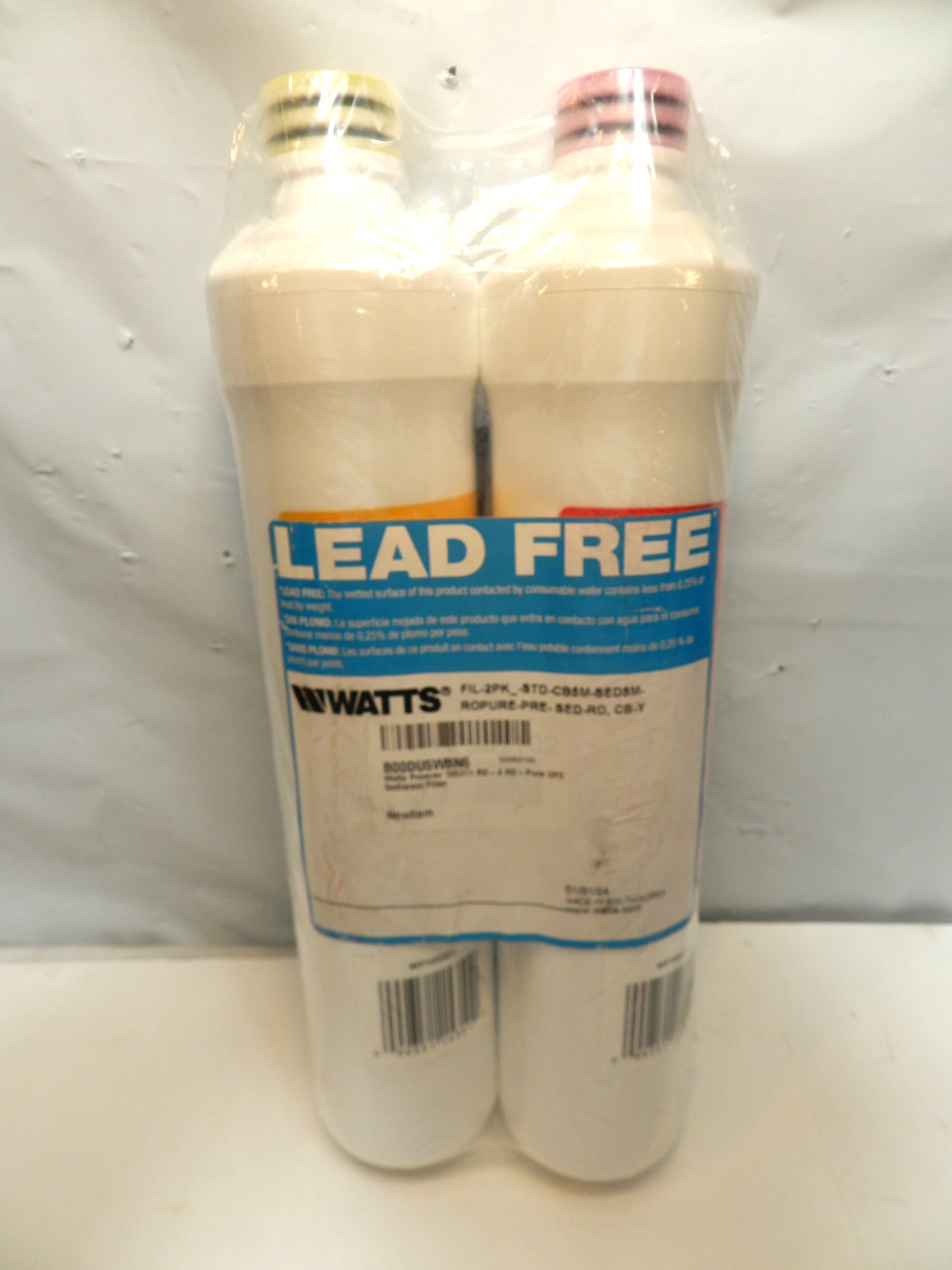 Watts Premier Filters Sediment Pre-Carbon Yellow WP105351 Red WP105311 (P34K)