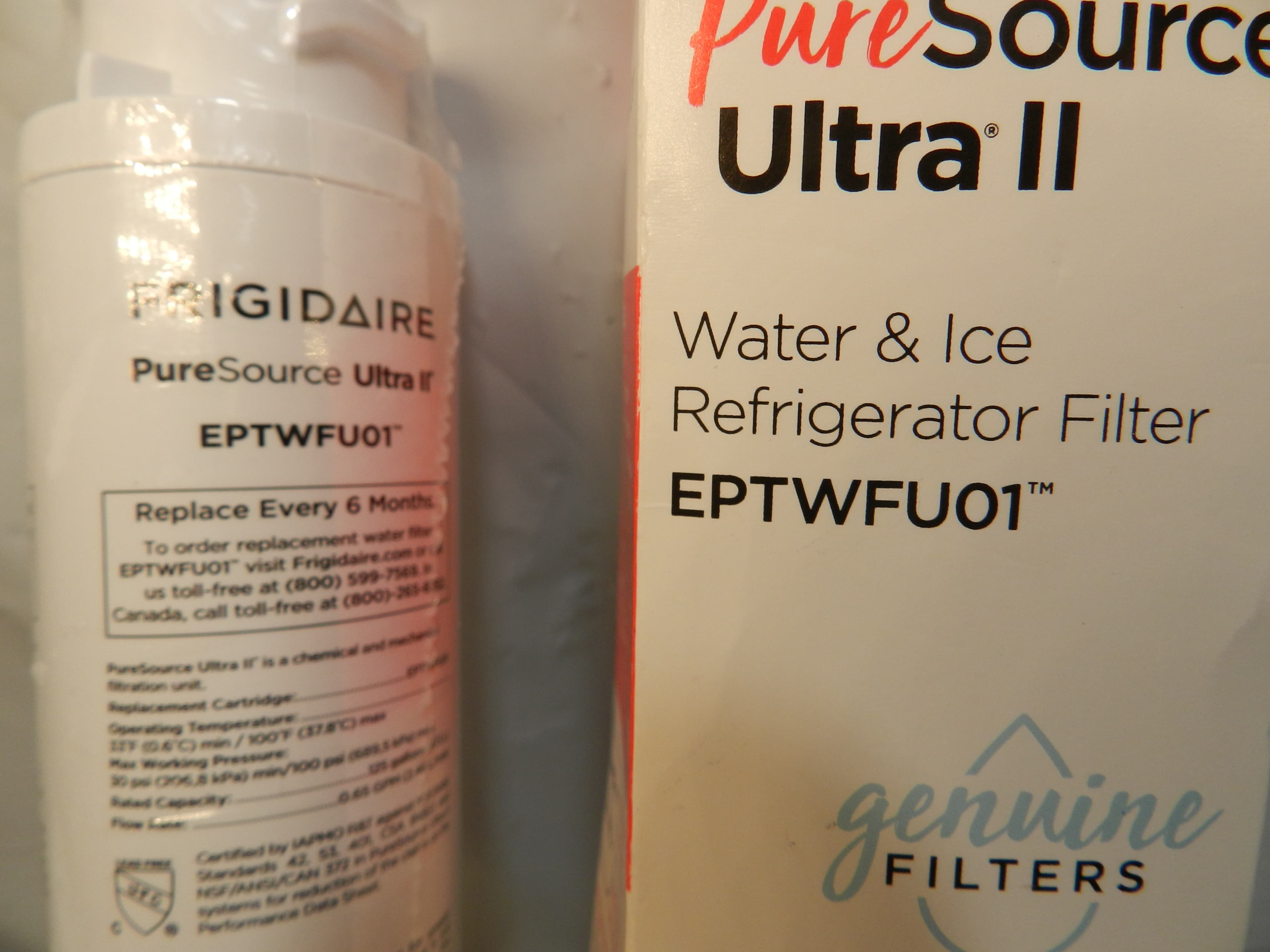 2 PACK  Frigidaire EPTWFU01 Pure Source Ultra II Refrigerator Water Filter P35K - Thumbnail 2