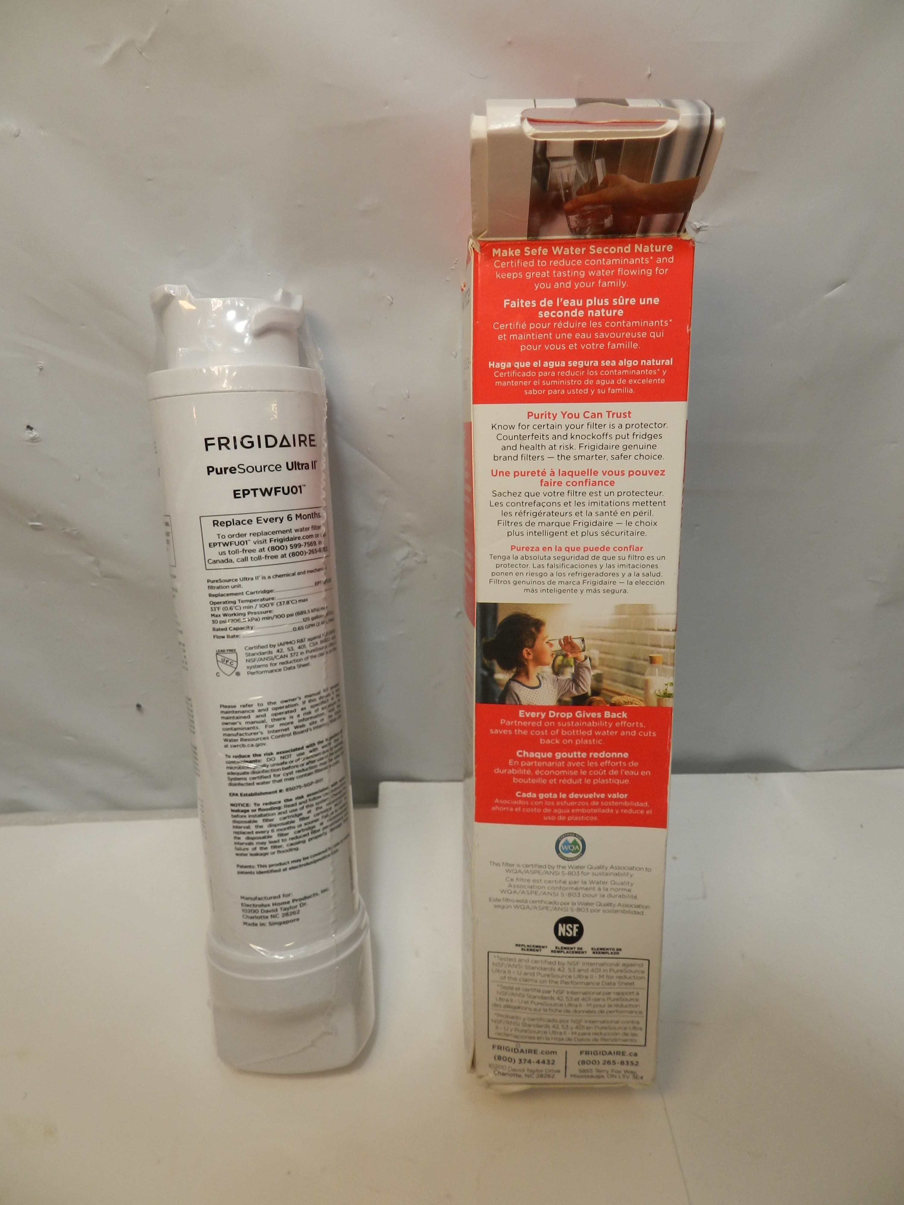 2 PACK  Frigidaire EPTWFU01 Pure Source Ultra II Refrigerator Water Filter P35K - Thumbnail 4