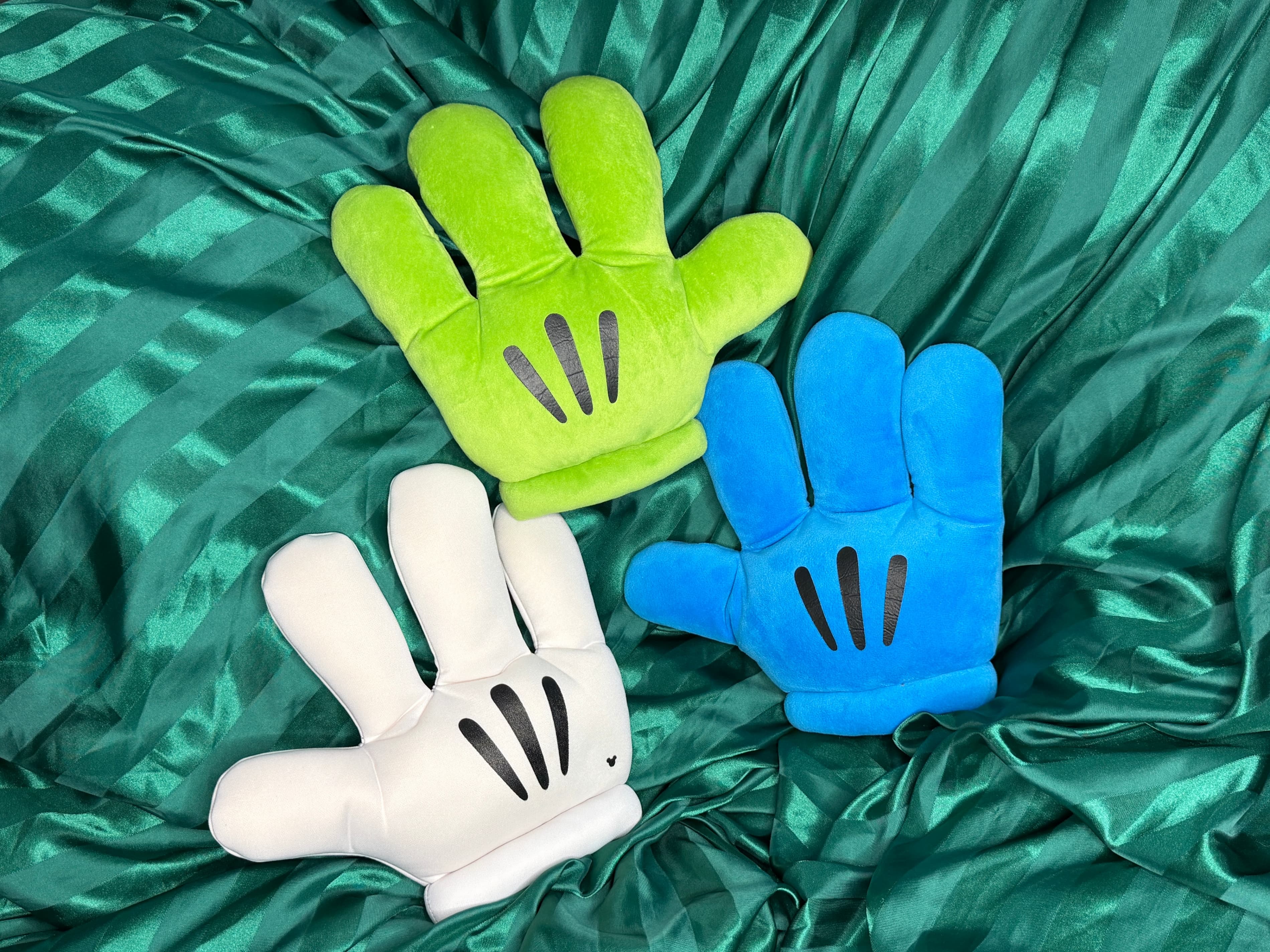 TRIO of Disney Parks Glove Plush Pillows