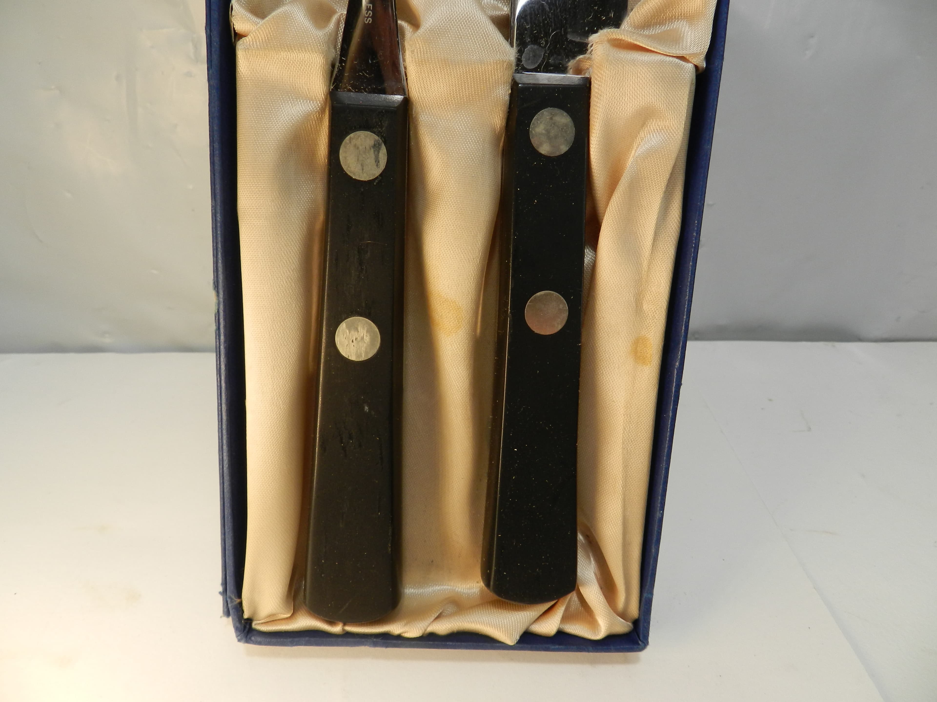 Vintage Case Serving Knife & Fork XX 20 283-8" Black Handle  Set (P39J) - Thumbnail 5