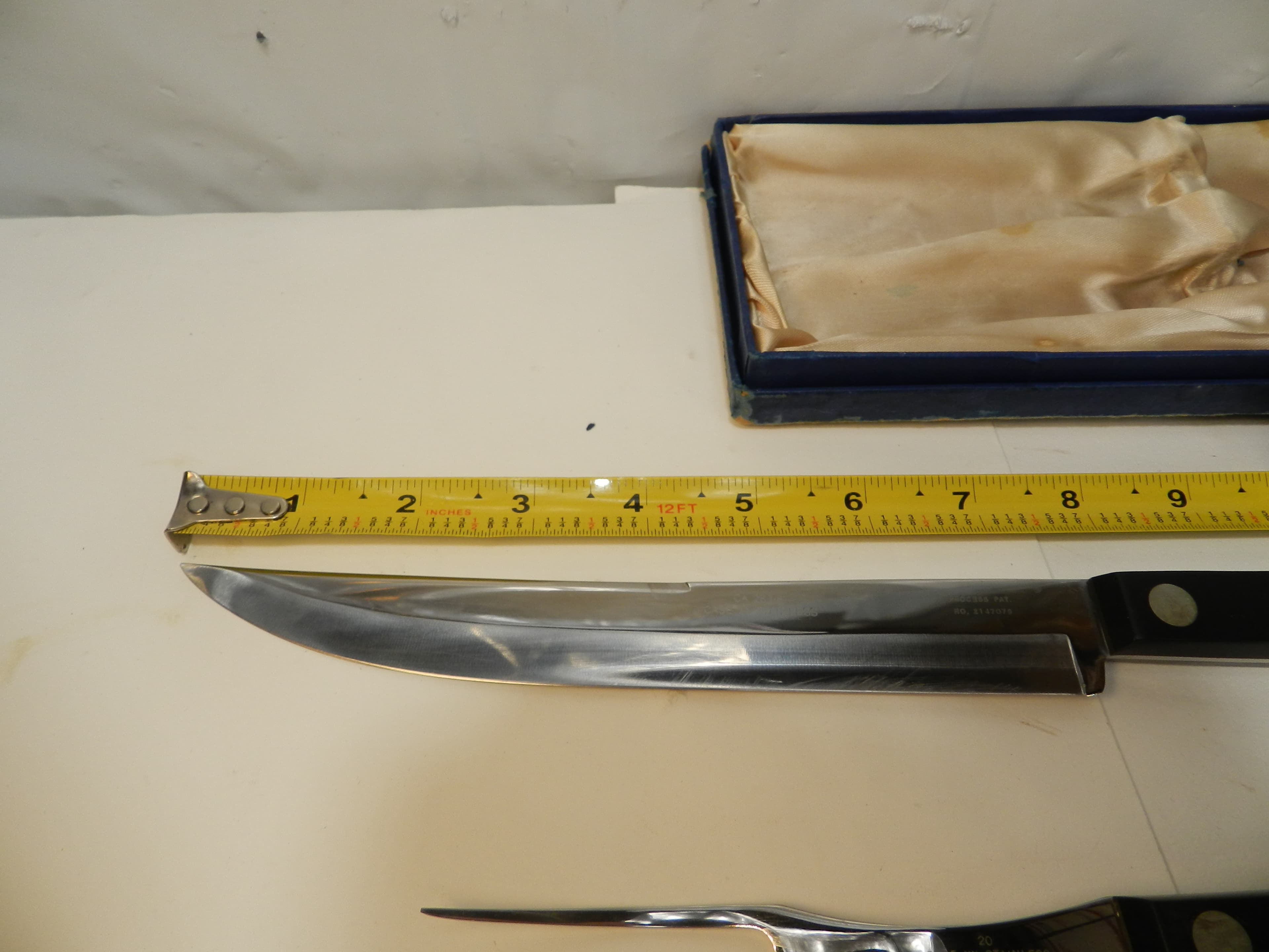 Vintage Case Serving Knife & Fork XX 20 283-8" Black Handle  Set (P39J) - Thumbnail 11