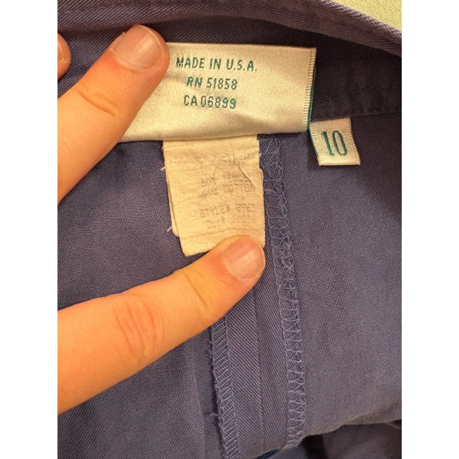 Blue High-Waisted Pleated Trousers Size 10 80s 90s Vtg Small - Thumbnail 6