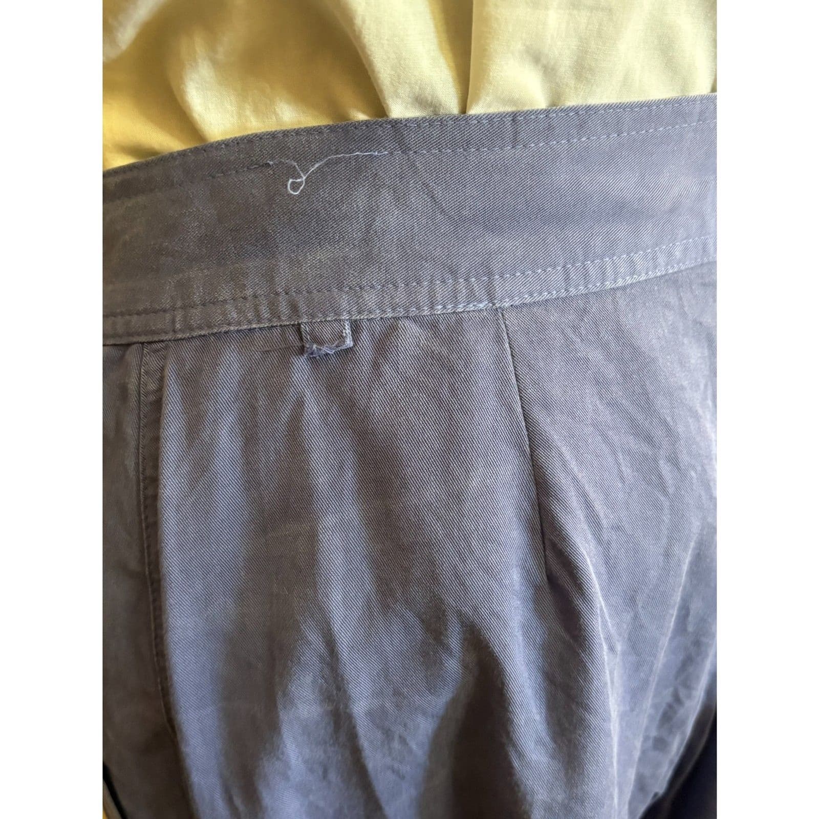 Blue High-Waisted Pleated Trousers Size 10 80s 90s Vtg Small - Thumbnail 7