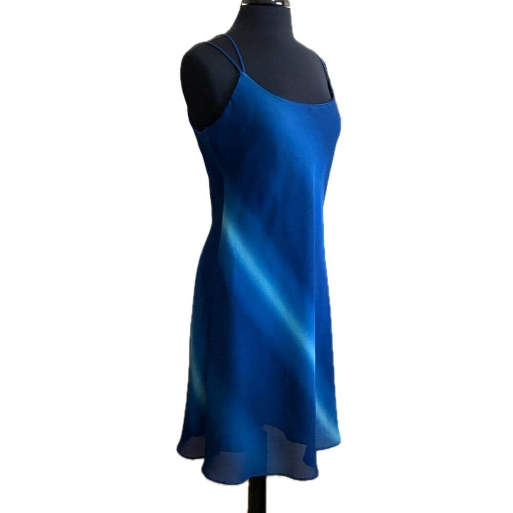 Blue Galaxy Sky Ombre Dress Formal Cocktail Juniors 11 Small - Thumbnail 2