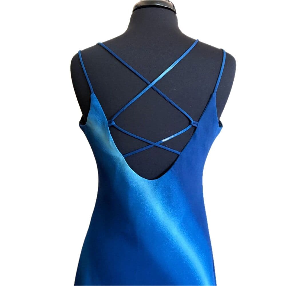 Blue Galaxy Sky Ombre Dress Formal Cocktail Juniors 11 Small - Thumbnail 4