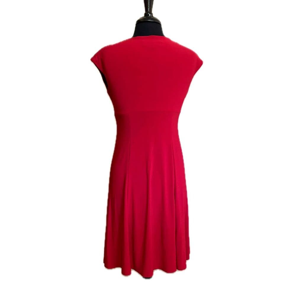 Little Classic Stretchy Red Dress Simple Jones New York US 6 - Thumbnail 3