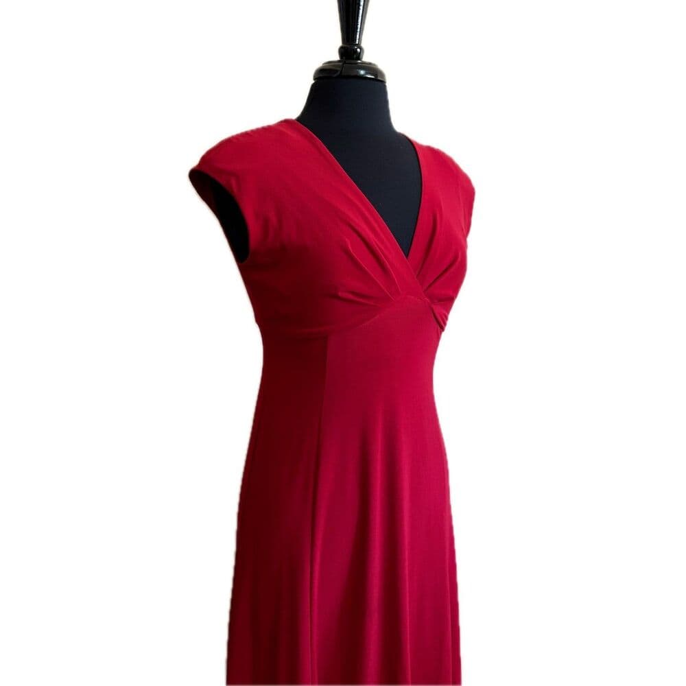 Little Classic Stretchy Red Dress Simple Jones New York US 6 - Thumbnail 4