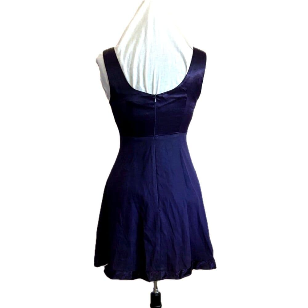 Vtg Y2K Rampage Baby Doll Satin Mini Dress 7 Small Plum - Thumbnail 2