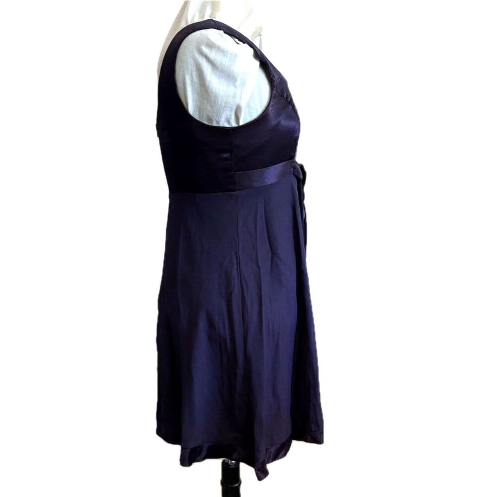 Vtg Y2K Rampage Baby Doll Satin Mini Dress 7 Small Plum - Thumbnail 3