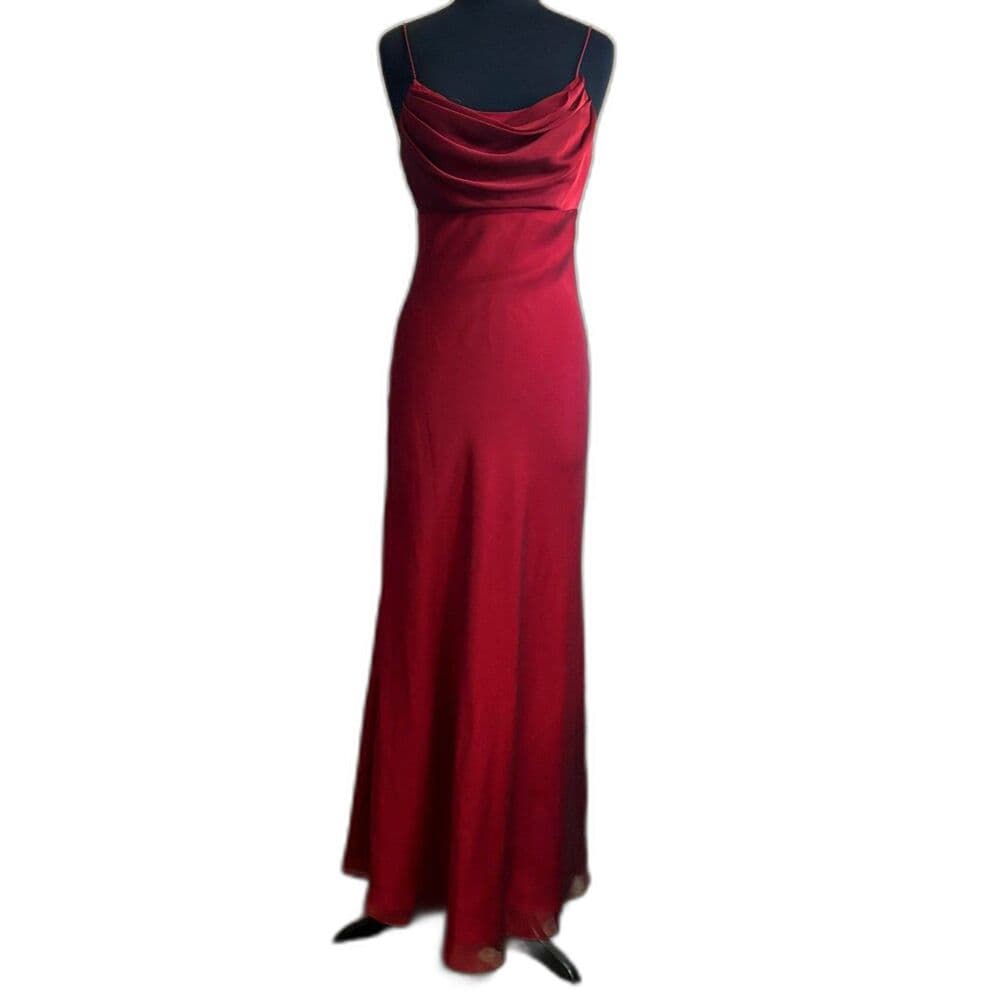 90s ‘Cache’ Red Formal Maxi Dress Small