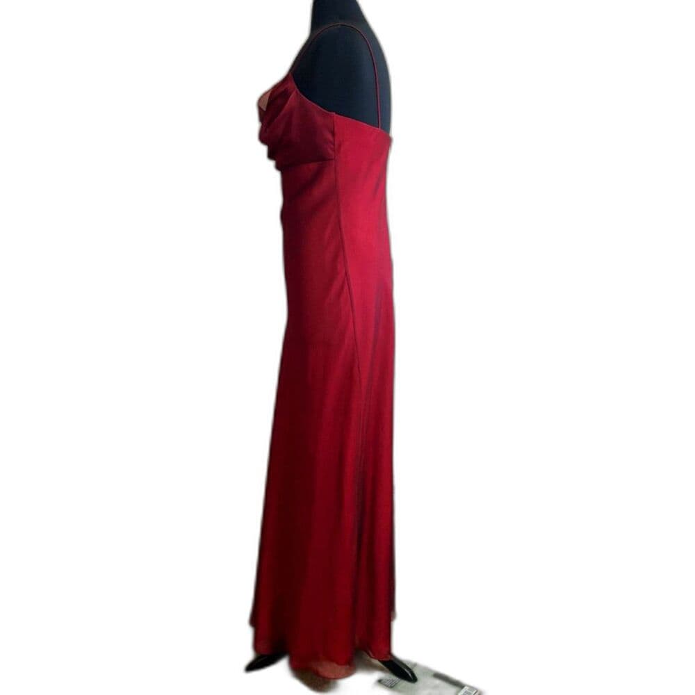 90s ‘Cache’ Red Formal Maxi Dress Small - Thumbnail 6