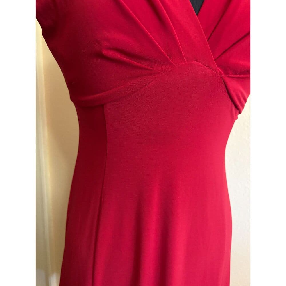 Little Classic Stretchy Red Dress Simple Jones New York US 6 - Thumbnail 5