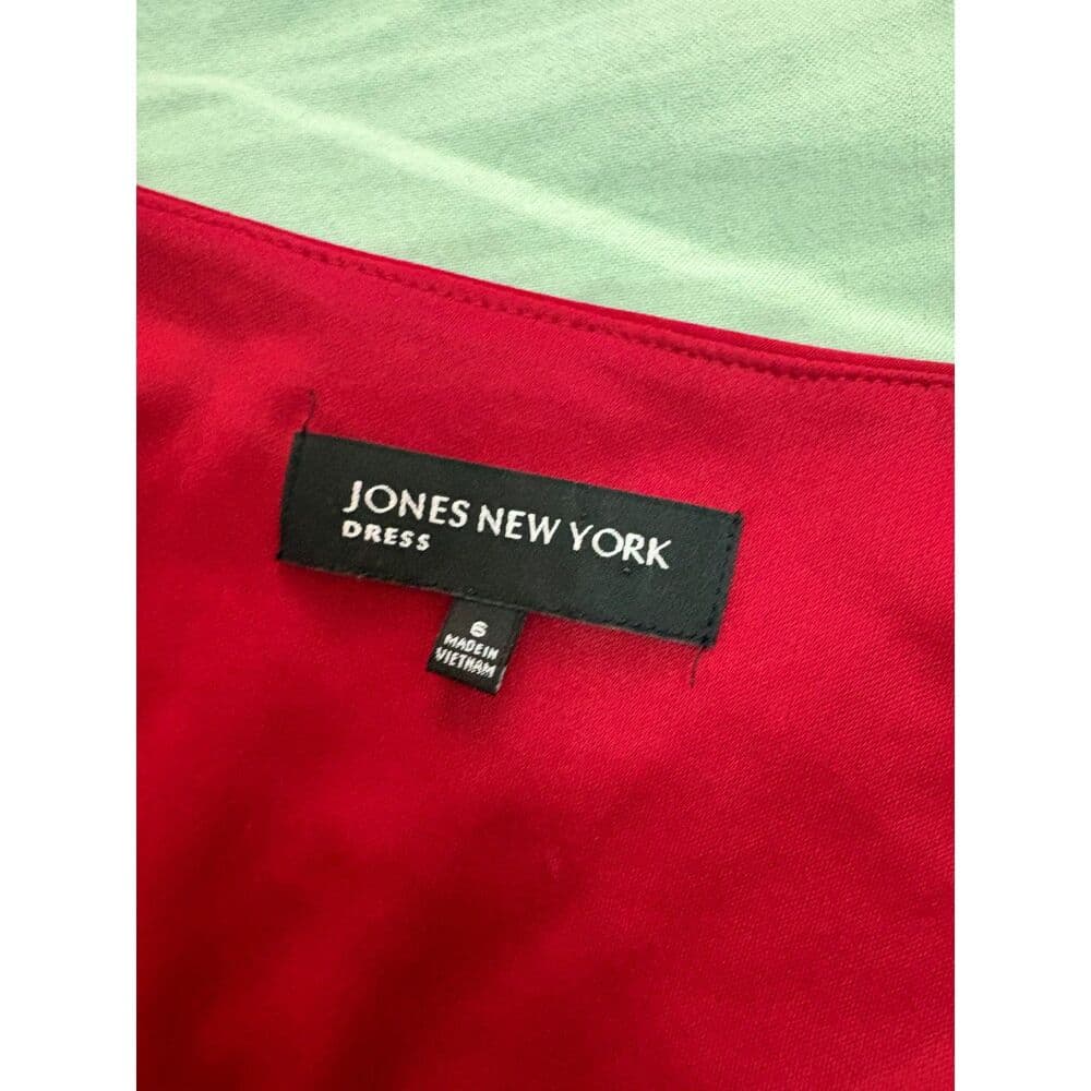 Little Classic Stretchy Red Dress Simple Jones New York US 6 - Thumbnail 6