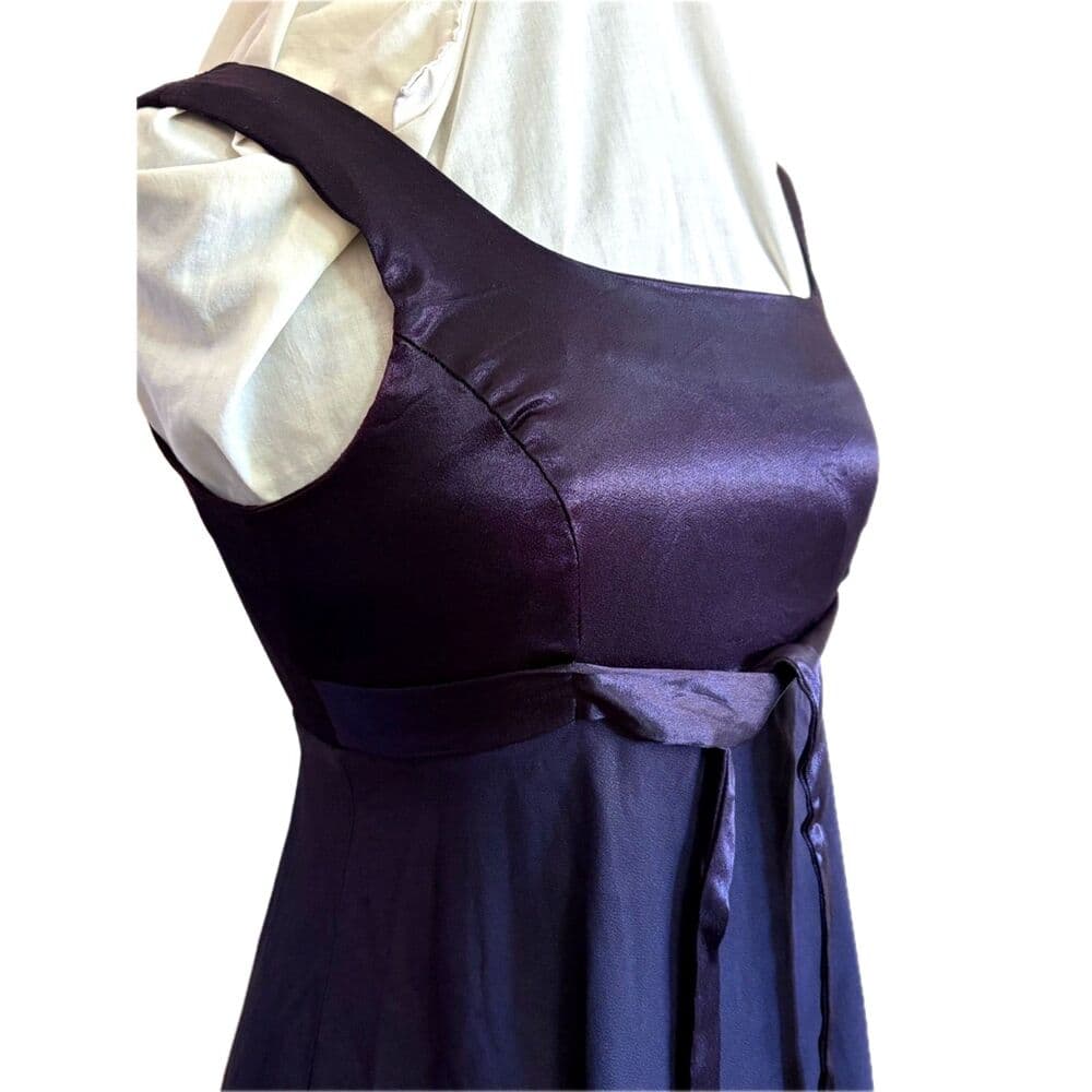 Vtg Y2K Rampage Baby Doll Satin Mini Dress 7 Small Plum - Thumbnail 4