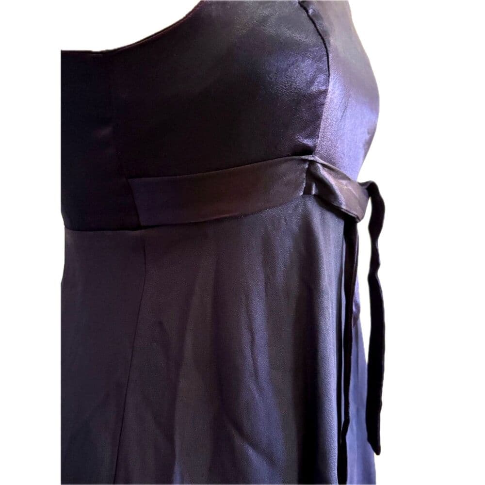 Vtg Y2K Rampage Baby Doll Satin Mini Dress 7 Small Plum - Thumbnail 5