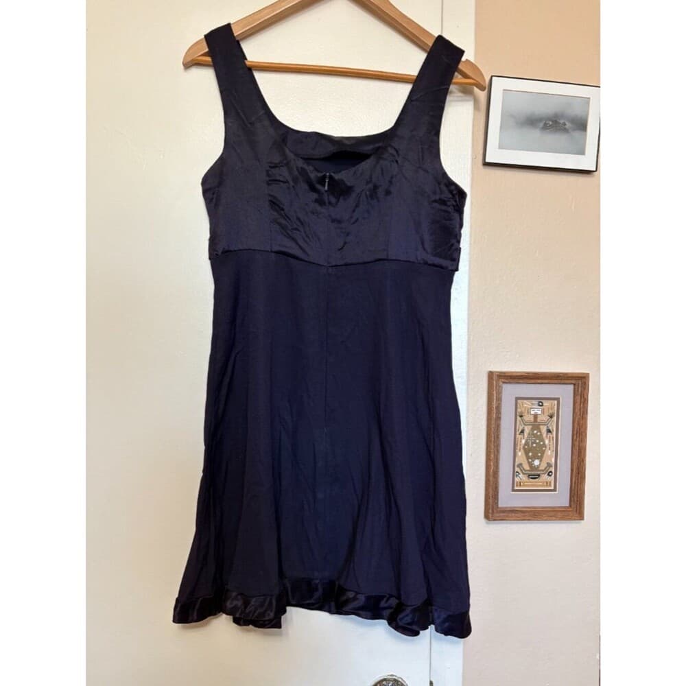 Vtg Y2K Rampage Baby Doll Satin Mini Dress 7 Small Plum - Thumbnail 7